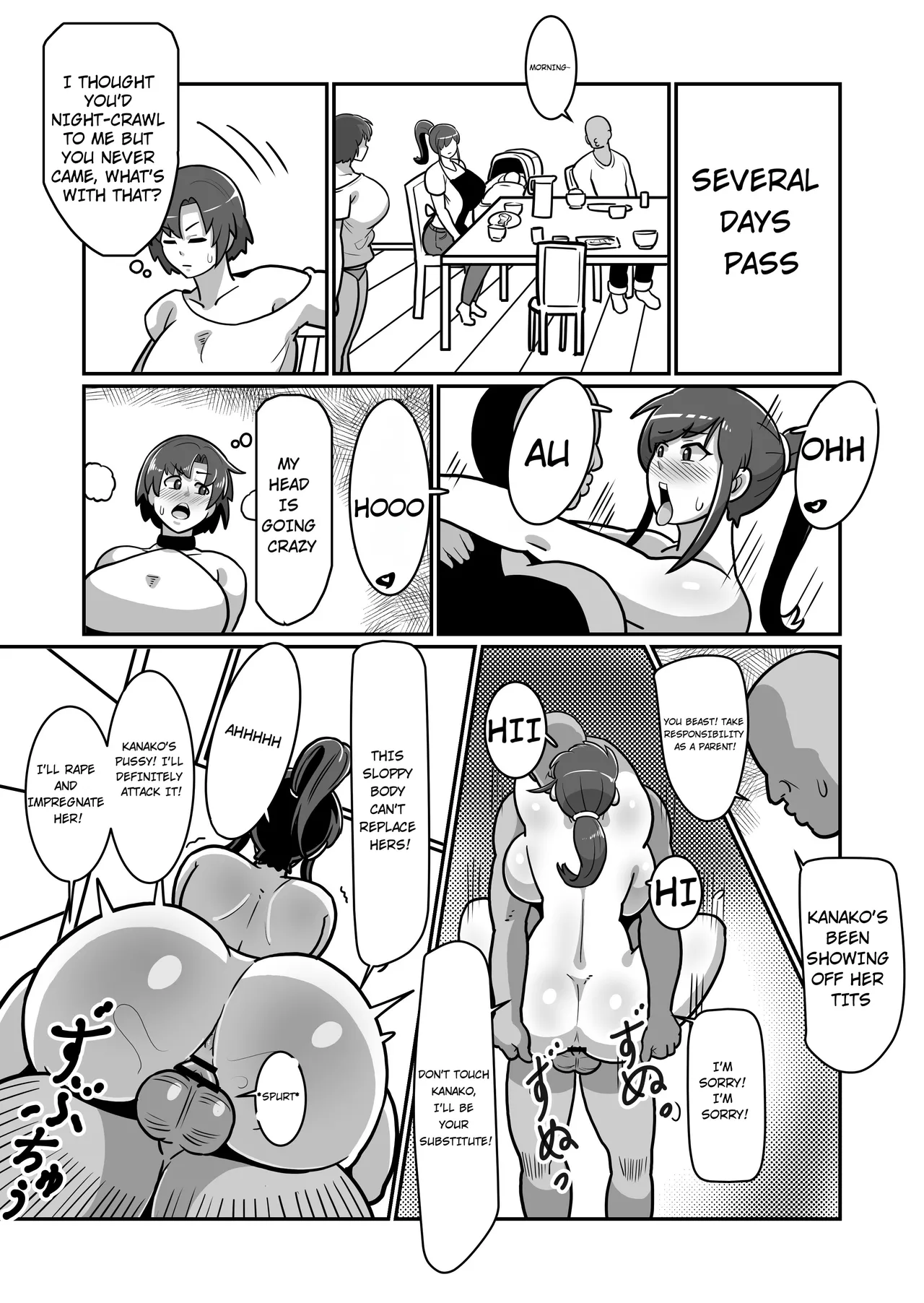 [Boundari (Sakai)] Bote Oyako~Tabetsukushi! Double Botehara Oyakodonburi!~ | Pregnant Mother & Daughter Completely Devoured! Double Pregnant Mother-Daughter Bowl! [English] [m00ngato] image number 30