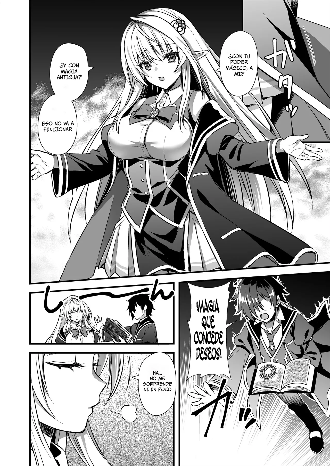 El desertor de la academia de magia, intente hechizar a una elfa genio para desnudarla 9eme image