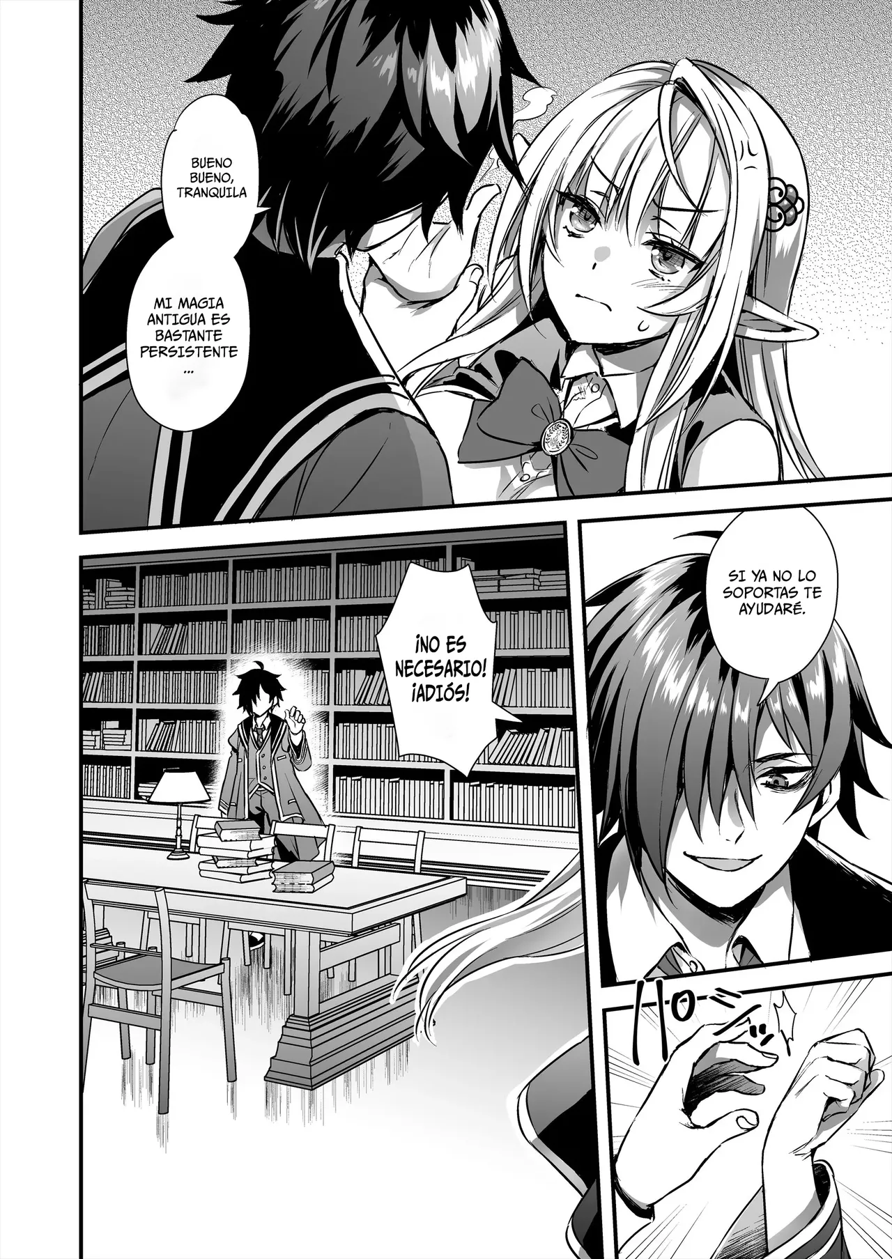 El desertor de la academia de magia, intente hechizar a una elfa genio para desnudarla 35eme image