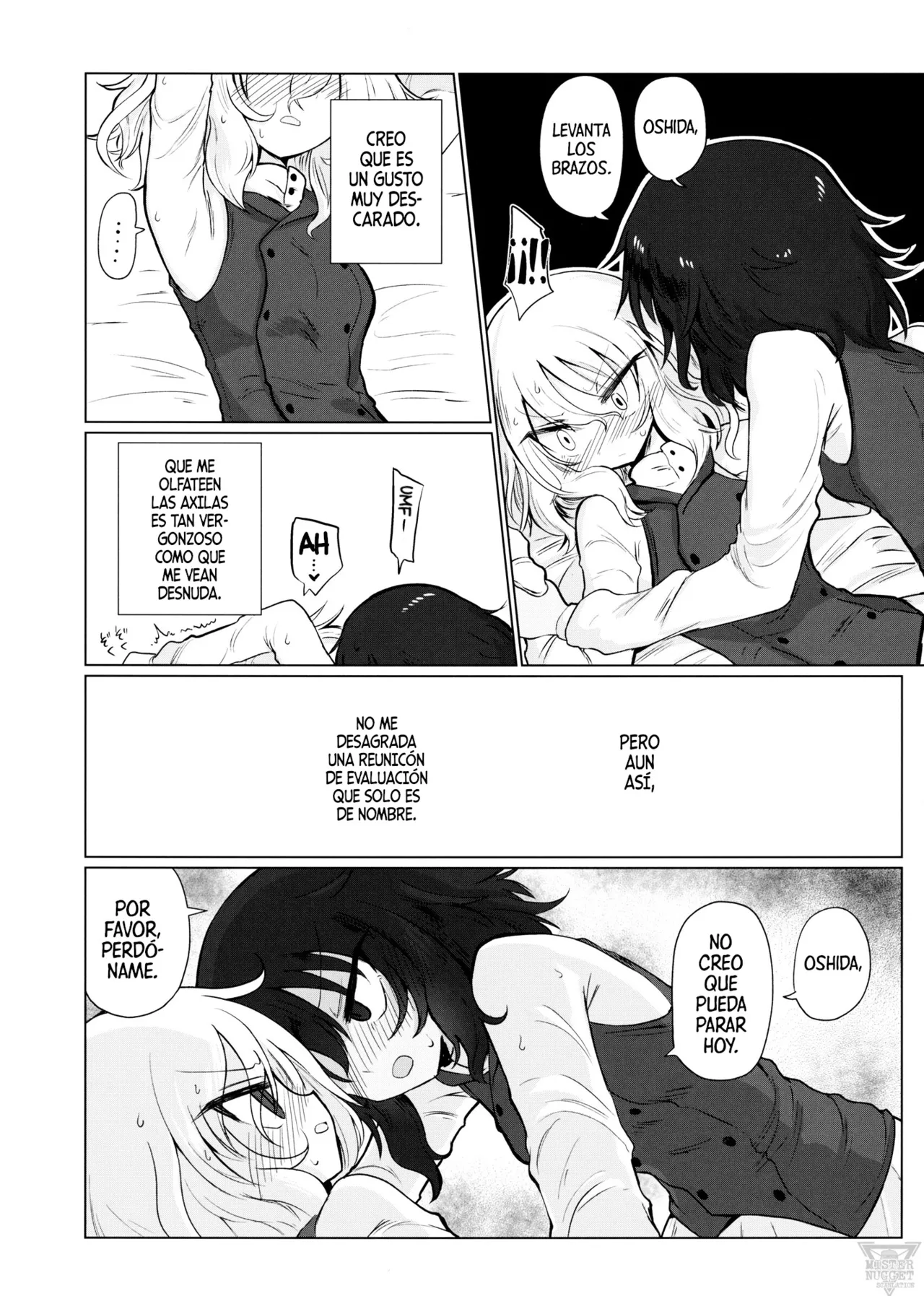 (Panzer Vor! 13) [Shadan Katsudoh (Kyuusuikei)] Himitsu no Hanseikai | La Reunión Secreta De Evaluación (Girls und Panzer) [Spanish] [Mister Nugget] Bildnummer 7