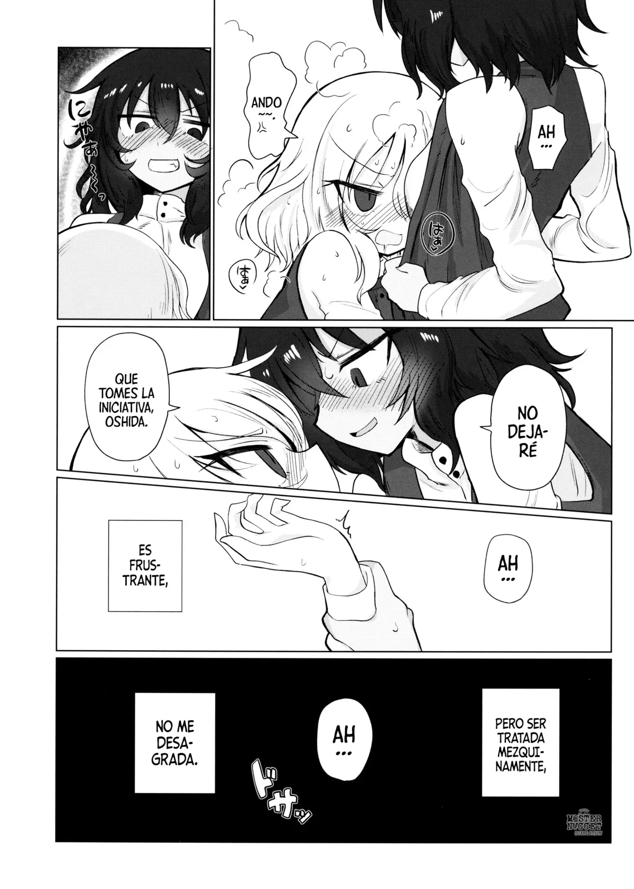 (Panzer Vor! 13) [Shadan Katsudoh (Kyuusuikei)] Himitsu no Hanseikai | La Reunión Secreta De Evaluación (Girls und Panzer) [Spanish] [Mister Nugget] Bildnummer 11