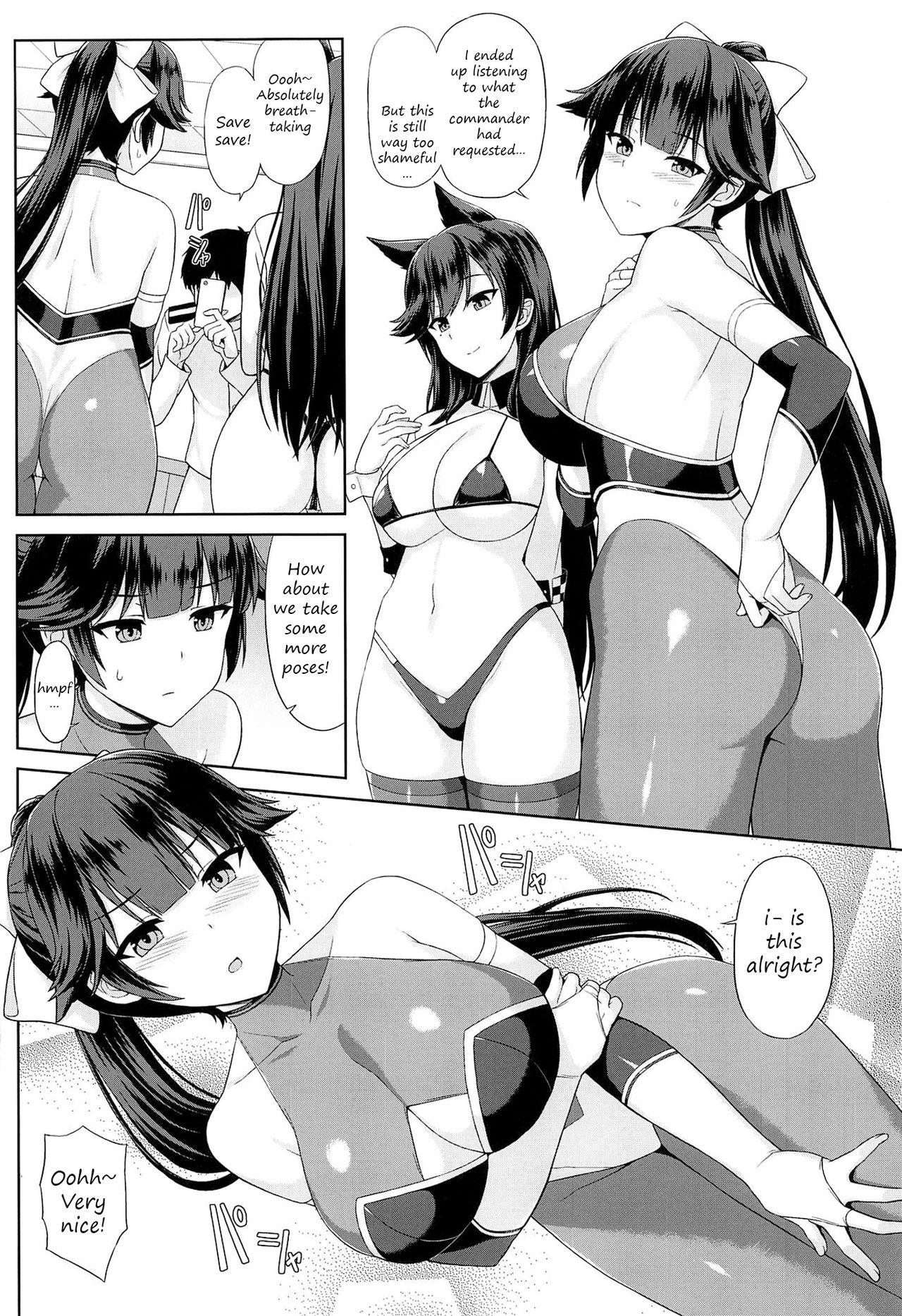 (COMIC1☆15) [Kaki no Tane (Summer)] Takao to Atago no Choppiri H na RQ Satsueikai (Azur Lane) [English] [2cooked4you] изображение № 4