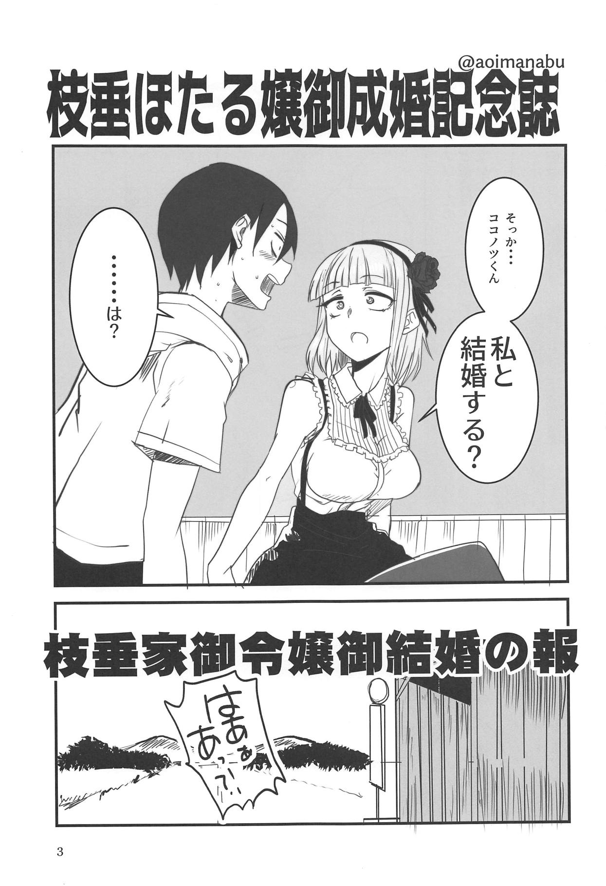 (COMIC1☆15) [BlueMage (Aoi Manabu)] Dagashi Chichi EX Shidare Hotaru-jou Goseikon Kinenshi (Dagashi Kashi) 画像番号 2