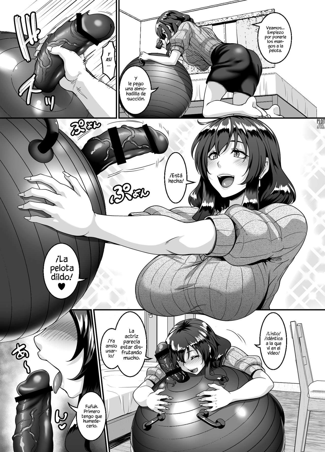 [Tiramisu Tart (Kazuhiro)] Oku-sama wa Dildo Ball ni Goshuushin [Spanish] [Plot Twist No Fansub] numero di immagine  6