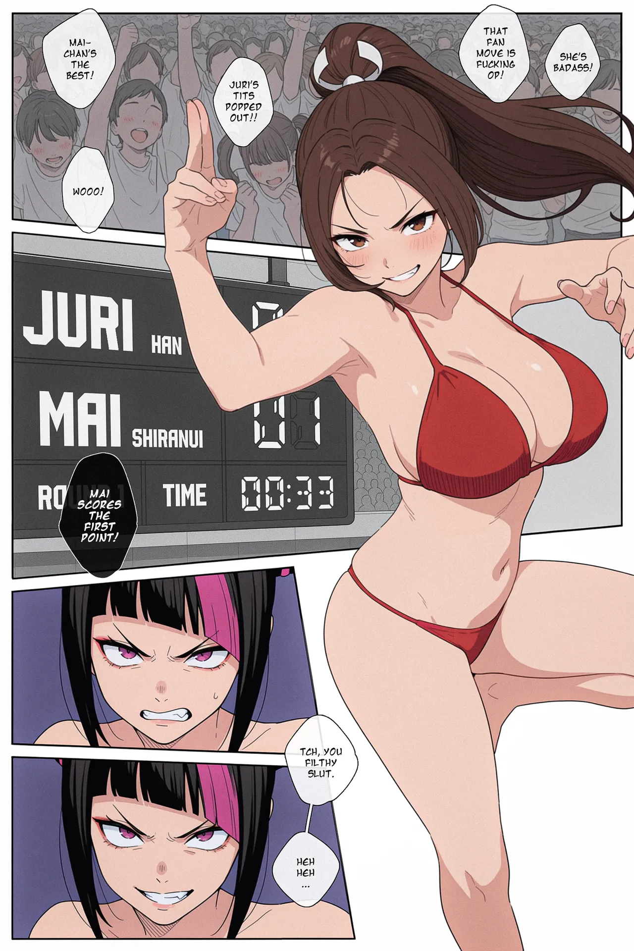 JuicePiggy16 - Bikini Fighter 1 (Mai vs Juri) (Patreon) (AI Generated) image number 5