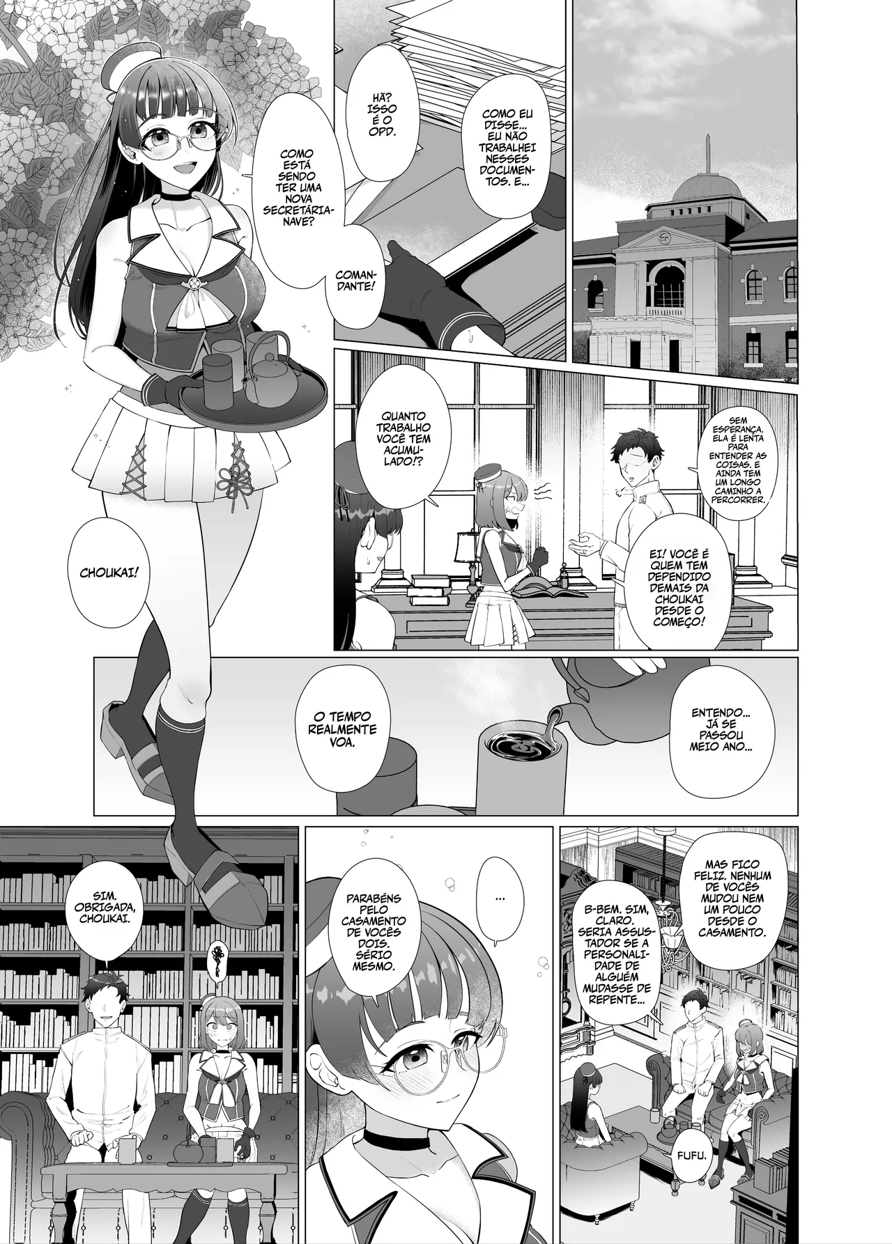 [Gyoumuyou Jiga] Watashi ga Kowareta Hi ~Chokai ga Teitoku to Ninshin suru made Kakurete Kossori Uwaki Koubi Shimakuru Hanashi~ (Kantai Collection -KanColle-) [pt-BR] [Bakai.org] [Digital] 图片编号 6