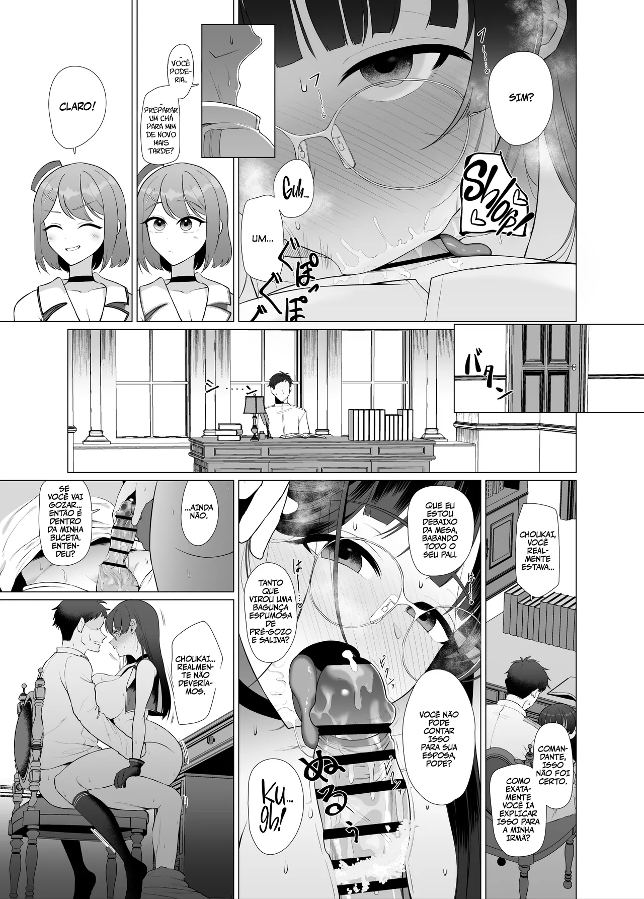 [Gyoumuyou Jiga] Watashi ga Kowareta Hi ~Chokai ga Teitoku to Ninshin suru made Kakurete Kossori Uwaki Koubi Shimakuru Hanashi~ (Kantai Collection -KanColle-) [pt-BR] [Bakai.org] [Digital] 图片编号 12