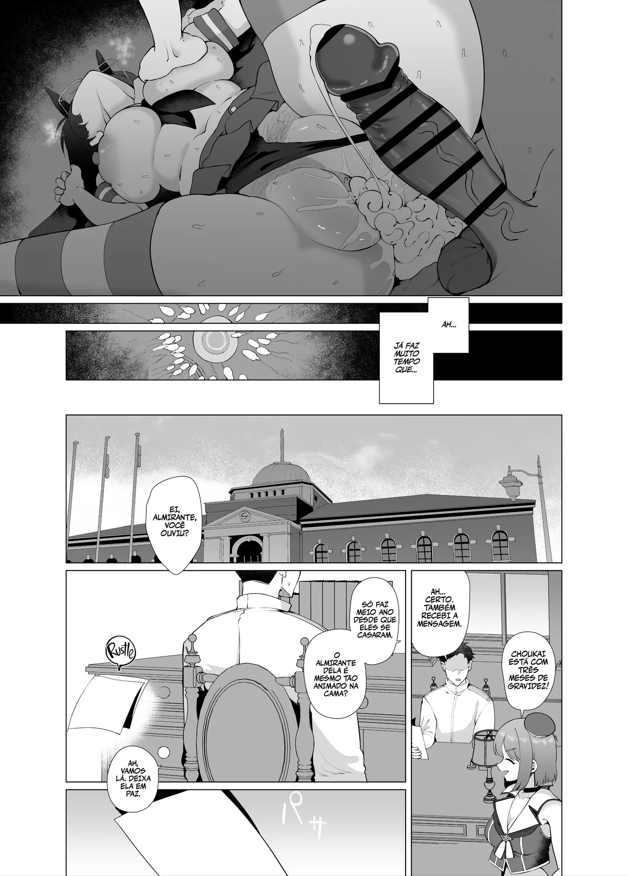 [Gyoumuyou Jiga] Watashi ga Kowareta Hi ~Chokai ga Teitoku to Ninshin suru made Kakurete Kossori Uwaki Koubi Shimakuru Hanashi~ (Kantai Collection -KanColle-) [pt-BR] [Bakai.org] [Digital] 图片编号 44