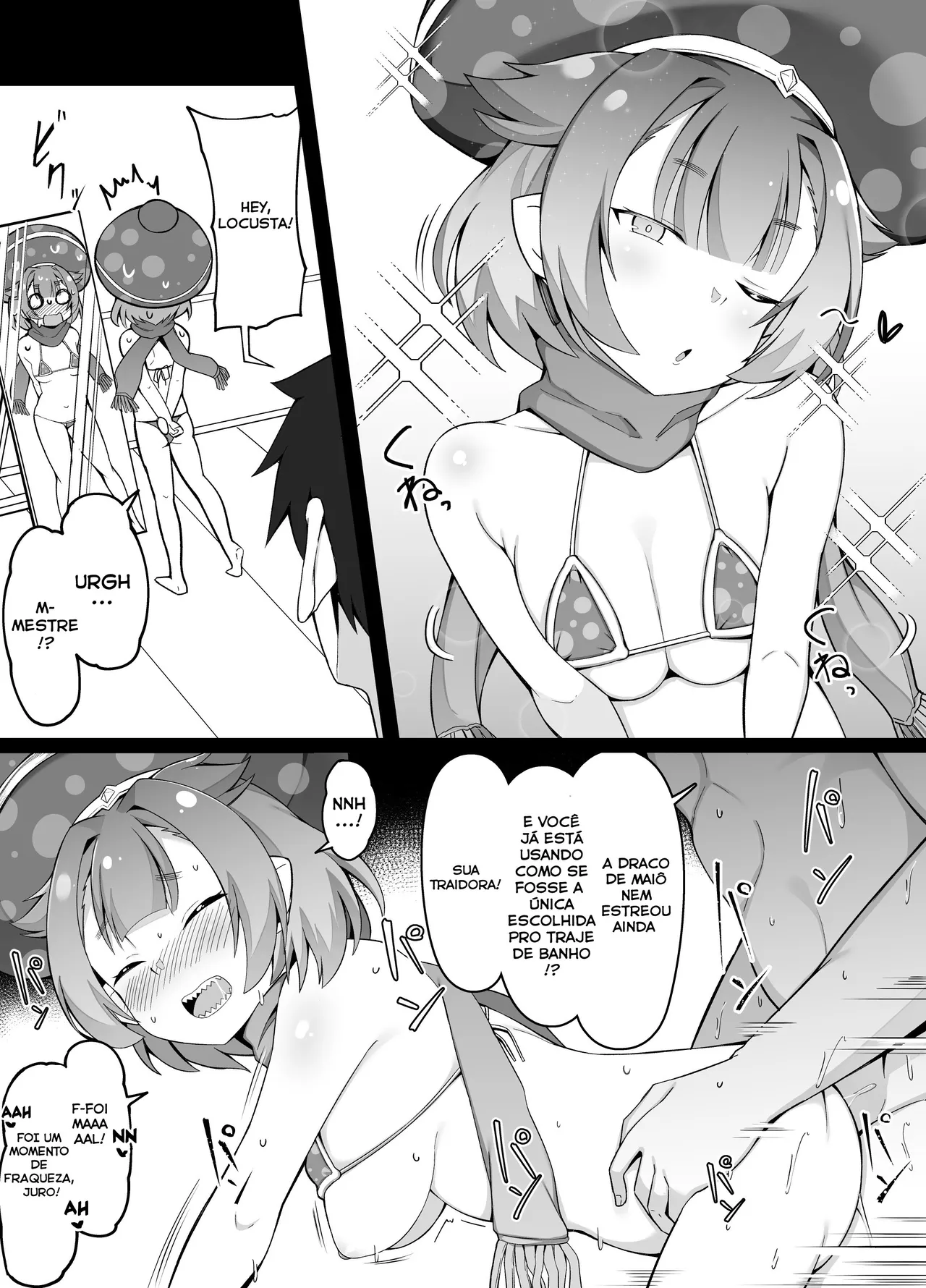 [Corundum] Kotoshi no Mizugiwaku o Hisoka ni Neratte Iru Locusta-chan | Locusta-chan está secretamente tentando conseguir a vaga de traje de banho (fate grand order) [Portuguese-BR] image number 1