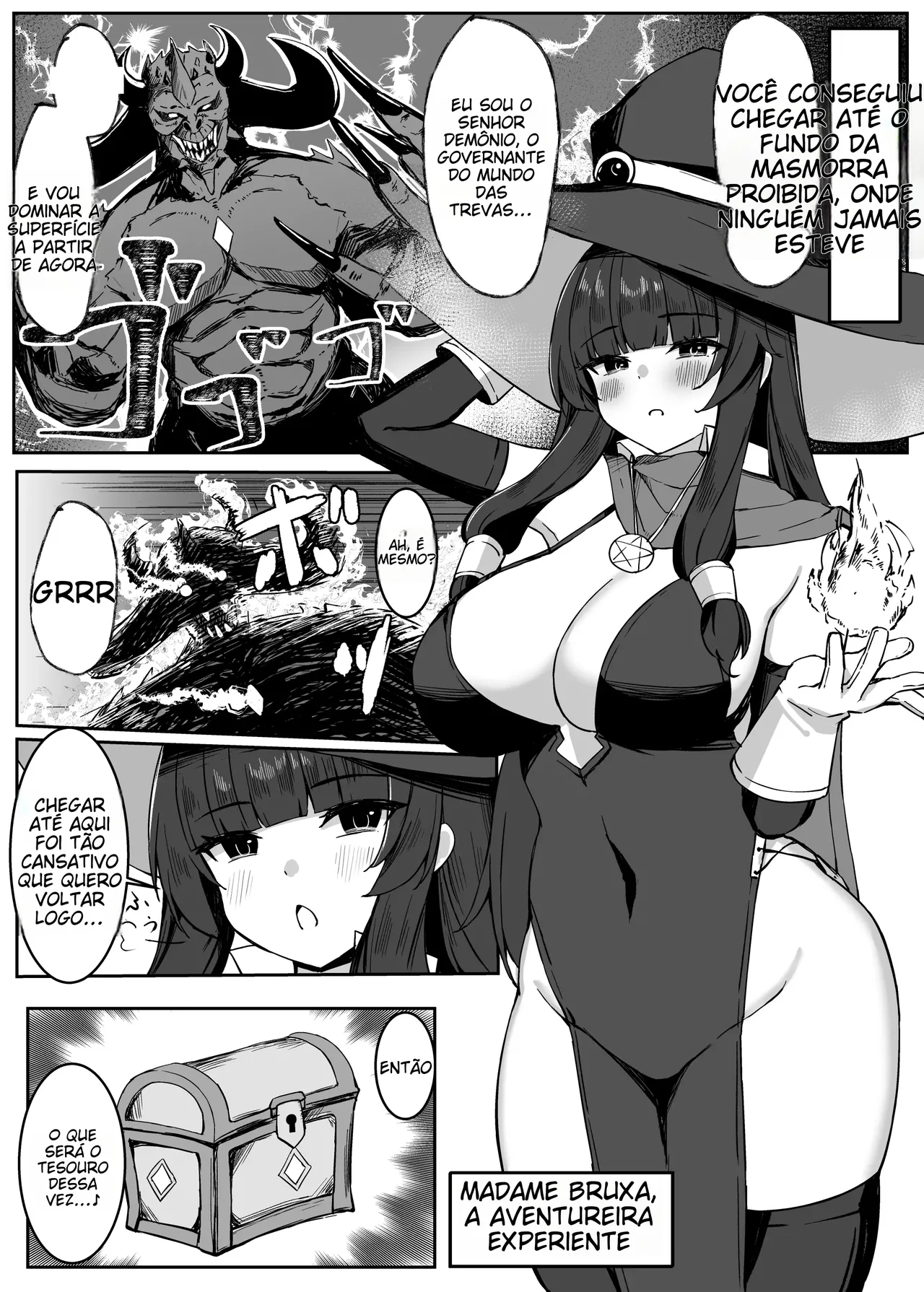 [Omochi no Mochiya (Numamochi)] Saikyou Witch ga Zako Monster-tachi ni Haiboku Suru Hanashi | [Portuguese-BR] (TR-144) 이미지 번호 2