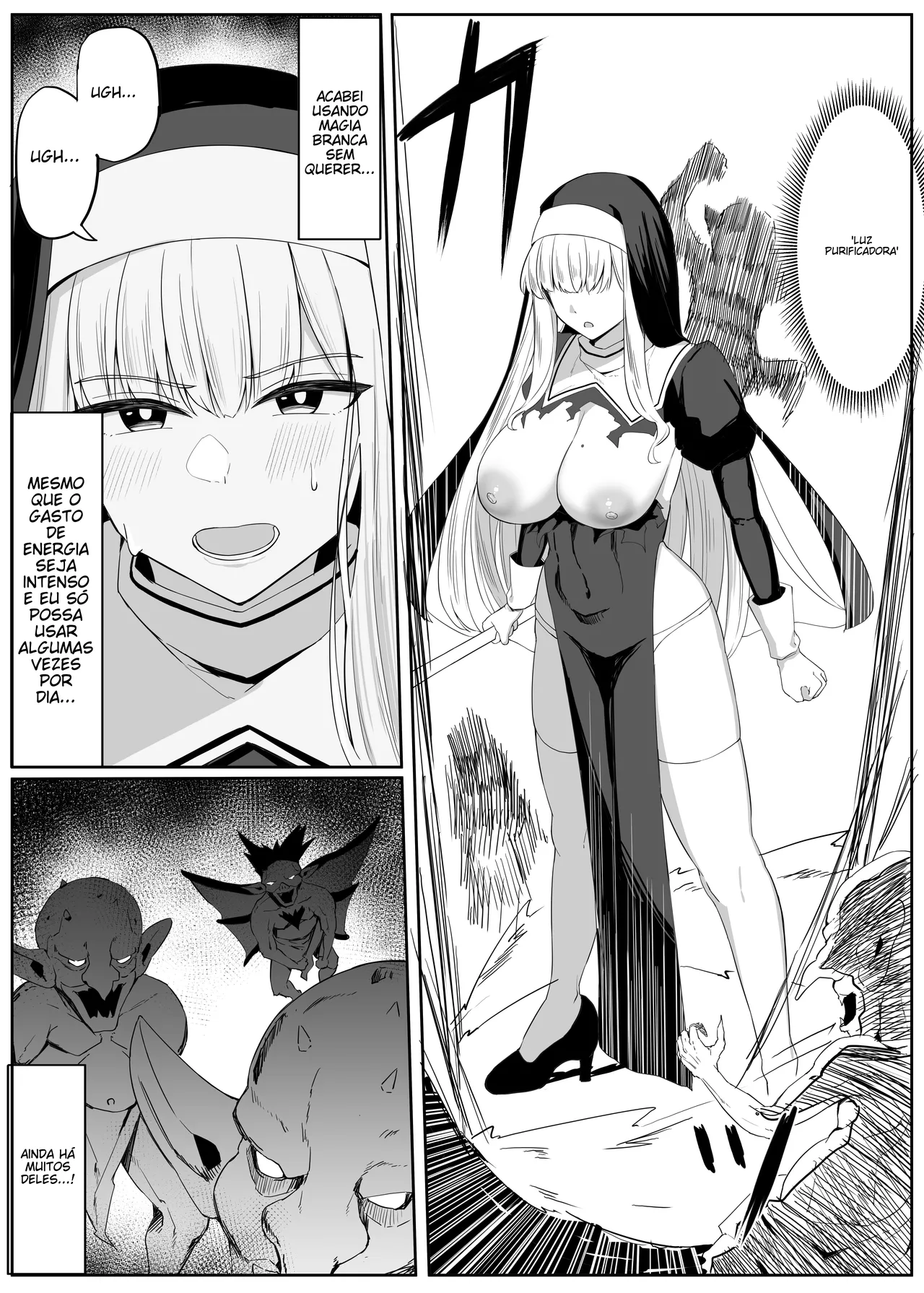 [Omochi no Mochiya (Wabimochi)] Tatakau Sister ga Shokushu Monster ni Haiboku suru Hanashi [Portuguese-BR] (TR-145) image number 10