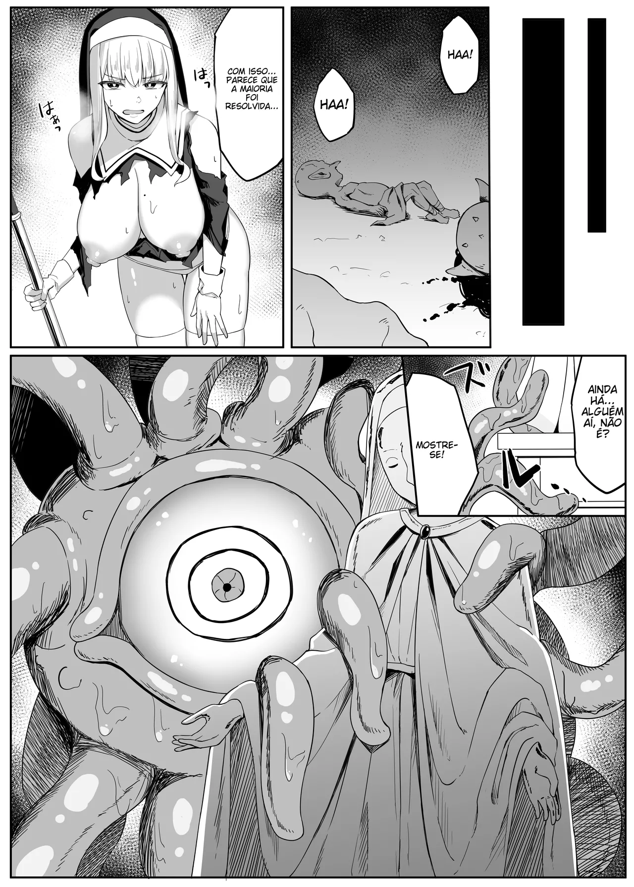[Omochi no Mochiya (Wabimochi)] Tatakau Sister ga Shokushu Monster ni Haiboku suru Hanashi [Portuguese-BR] (TR-145) image number 14