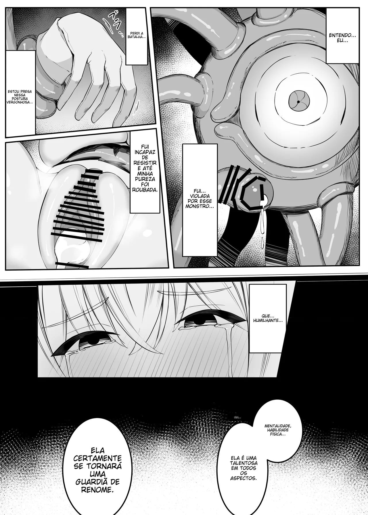 [Omochi no Mochiya (Wabimochi)] Tatakau Sister ga Shokushu Monster ni Haiboku suru Hanashi [Portuguese-BR] (TR-145) image number 44