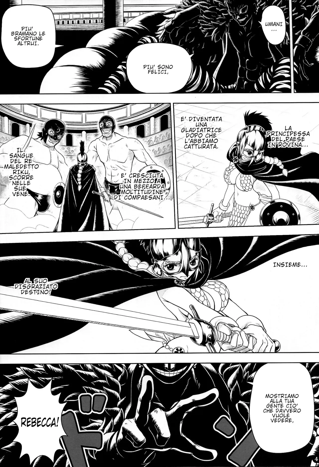 (C86) [Mikenekodou (Muten)] VANQUISH | La Gladiatrice (One Piece) [Italian] Bildnummer 3