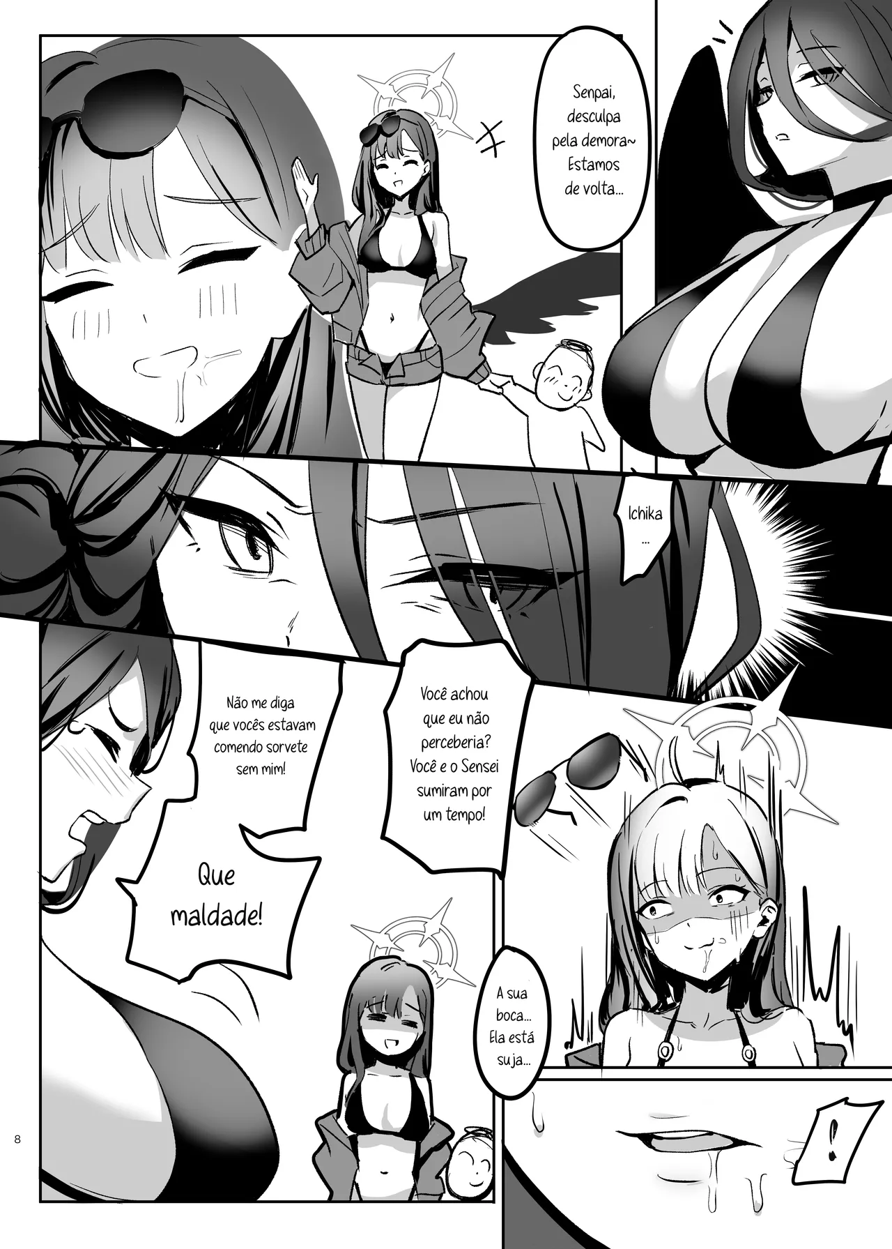 [Tatsunosaki (Akimori)] Sensei, can we have a go over there? (Blue Archive) [Portuguese - BR / VFTS352] image number 8