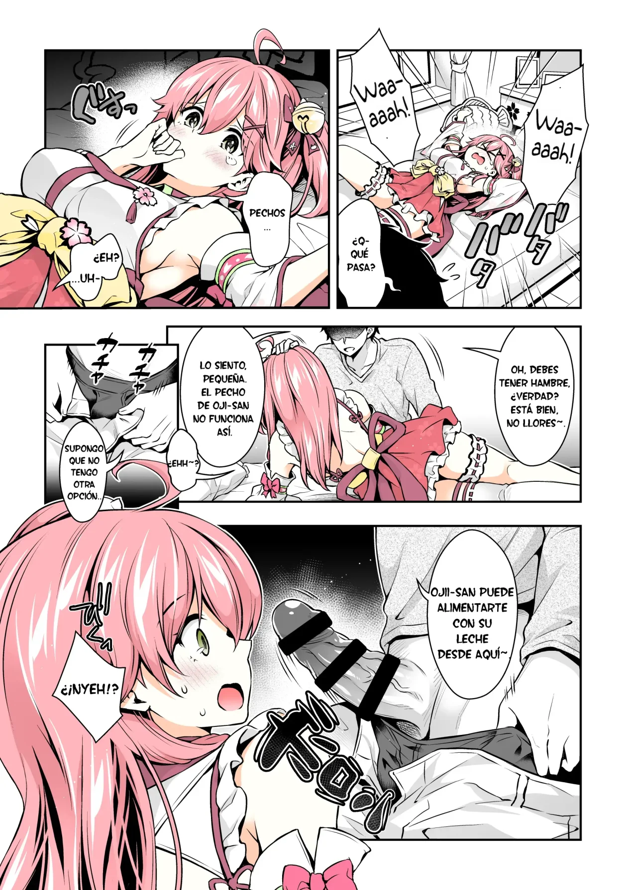 [Hachinoko P (hatigo)] Mikochi Saimin Ecchi Hon ~Youji Taikou Hen~｜Libro de Hipnosis Erótica de Mikochi ~Edición de Regresión Infantil~ (Sakura Miko) [Spanish] [HOLOES] [Colorized] [Digital] 图片编号 9