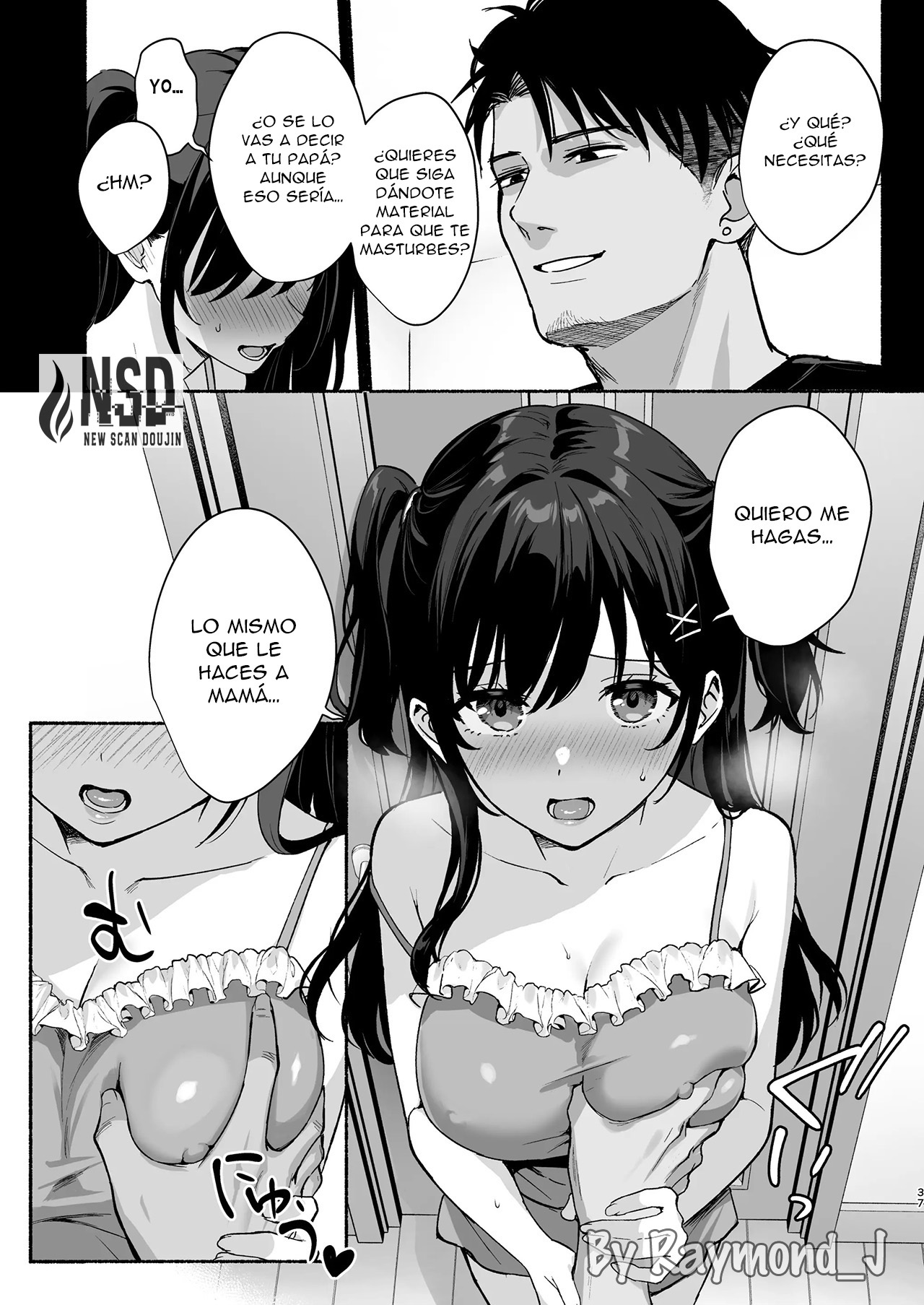 [AMAM (Ame Arare)] Mesu no Ie II ~Tsuma wa Midare Ubareru~｜La casa de la esposa sumisa II ~Mi esposa es robada y corrompida~ [Spanish] [New Scan Doujin] [Digital] Bildnummer 36
