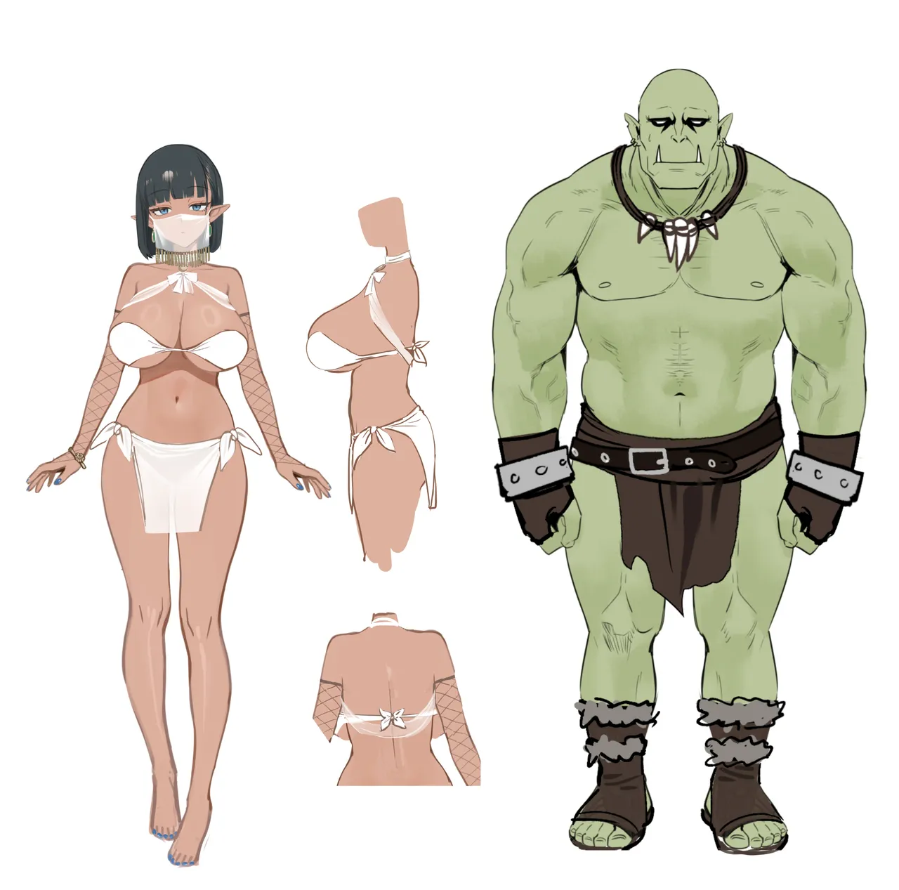 [Master of Tea & Chaos Studio (Sencha Bashira, Mugicha Bashira)] Yosei Shoukan 3-goushitsu Lacy ~Kasshoku Hada Elf o Shimei Shita Dotei Orc~ 1 [Korean] [Team Edge] [Decensored] 图片编号 51