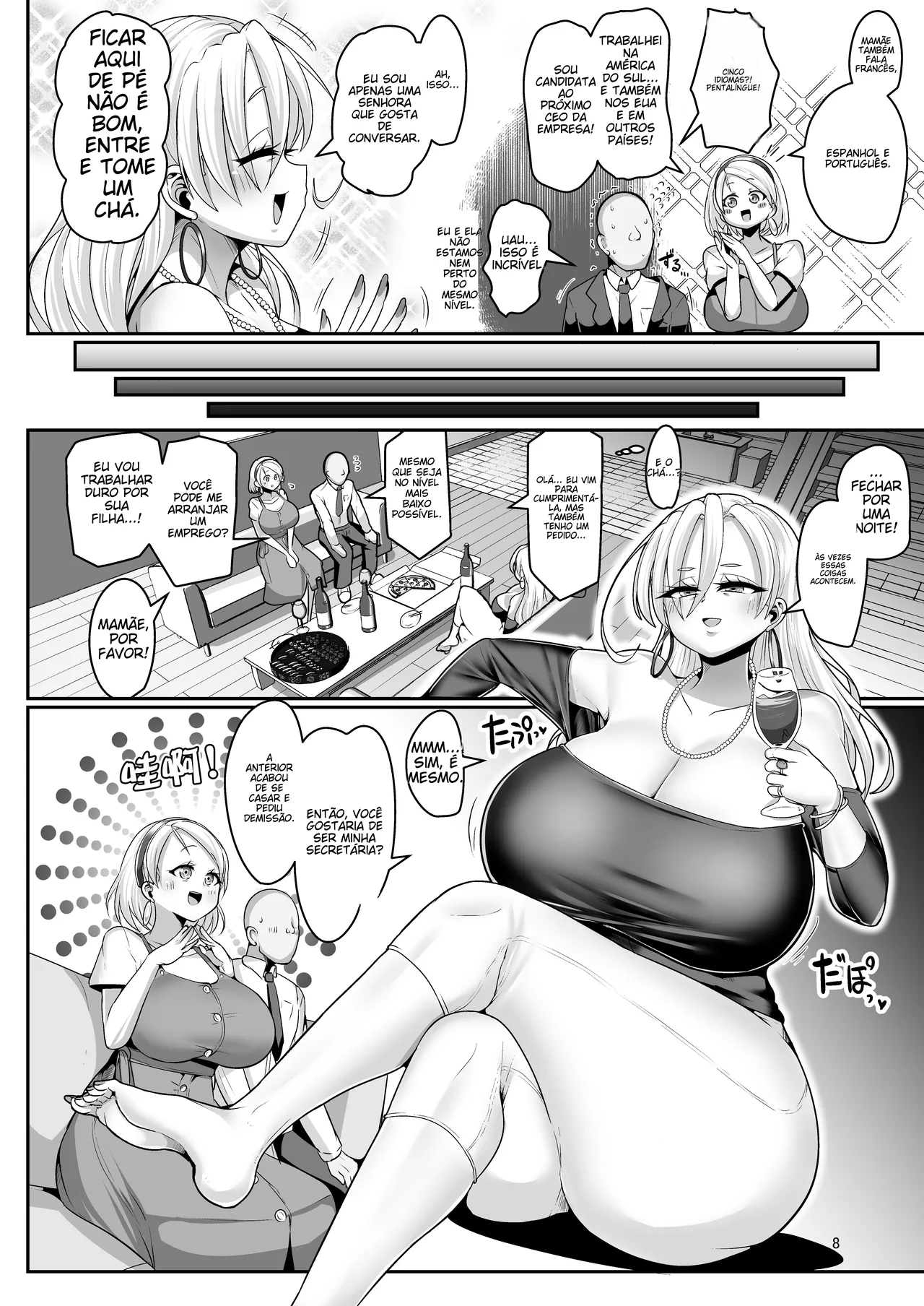 [Shinshunshantonshou (Bukatsu)] H Daisuki Kinpatsu Hakujin Bakunyuu Ryuugakusei ga Tonari no Heya ni Hikkoshite Kita!! 2 ~Mama mo Ore no SeFri ni Natta!!~ [Portuguese-BR] [Digital] numero di immagine  9