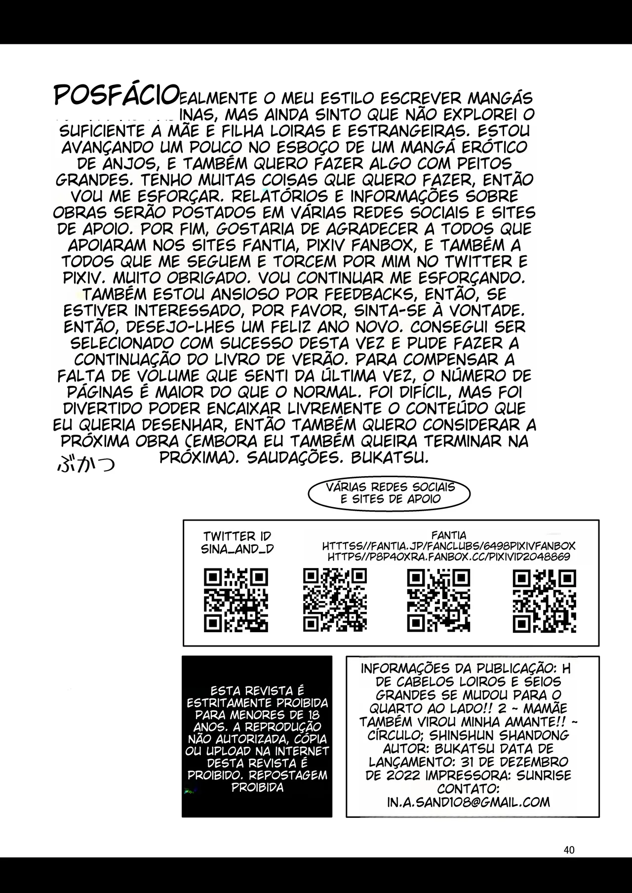 [Shinshunshantonshou (Bukatsu)] H Daisuki Kinpatsu Hakujin Bakunyuu Ryuugakusei ga Tonari no Heya ni Hikkoshite Kita!! 2 ~Mama mo Ore no SeFri ni Natta!!~ [Portuguese-BR] [Digital] numero di immagine  42