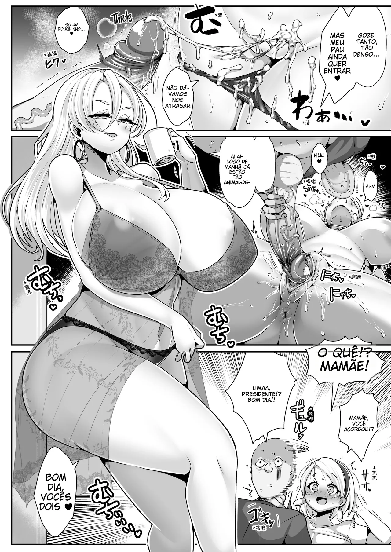 [Shinshunshantonshou (Bukatsu)] H Daisuki Kinpatsu Hakujin Bakunyuu Ryuugakusei ga Tonari no Heya ni Hikkoshite Kita!! 3 ~Bakunyuu Oyako o Ore no Tsuma ni Shita!!~ | [Portuguese-BR] [Sararon] [Decensored] [Digital] (TR-155) 图片编号 9