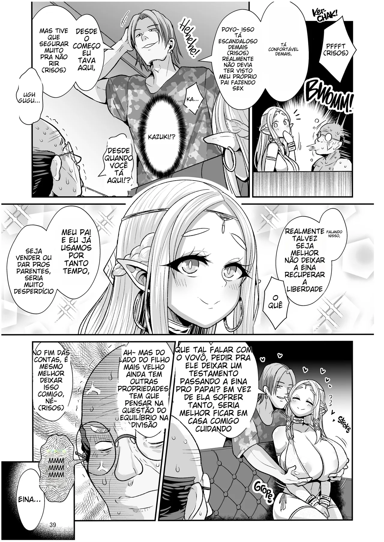 [Shinshunshantonshou (Bukatsu)] H Seidorei Elf no Souzoku Mondai ni Tsuite ~Rinjuu-hen | [Portuguese-BR] [Decensored] [Digital] (TR-161) изображение № 41