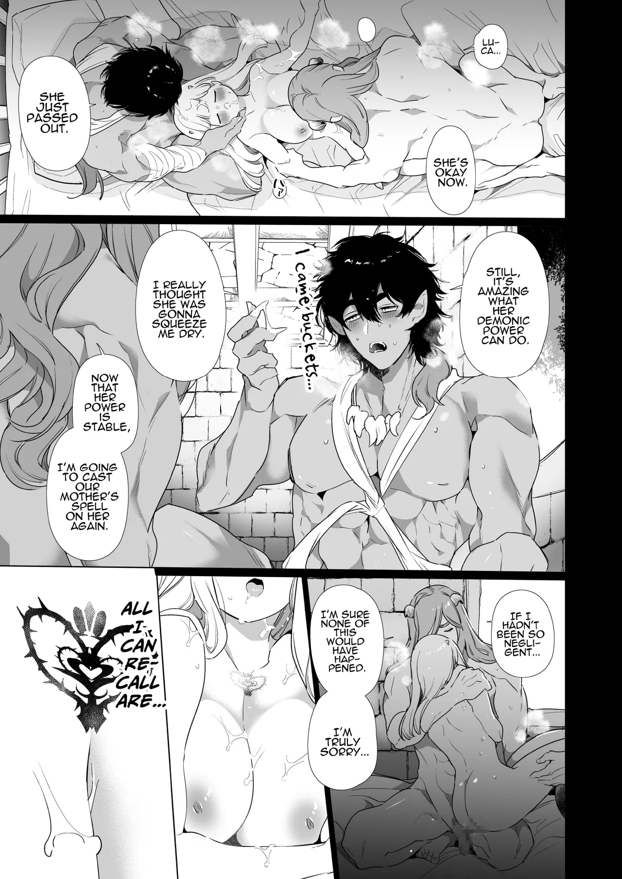 [Yatomomin (Yamamoto Tomomitsu)] Mede little Roy ~Ochikobore Majo no Shoutai wa, Seieki (Maryouku) o Kate to suru Saikyou no Akuma deshita.~ | Mede little Roy ~The Magic Academy Dropout was a Powerful Succubus~ [English] 48eme image