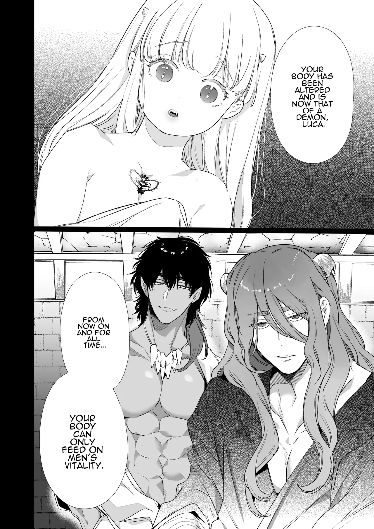 [Yatomomin (Yamamoto Tomomitsu)] Mede little Roy ~Ochikobore Majo no Shoutai wa, Seieki (Maryouku) o Kate to suru Saikyou no Akuma deshita.~ | Mede little Roy ~The Magic Academy Dropout was a Powerful Succubus~ [English] 53eme image