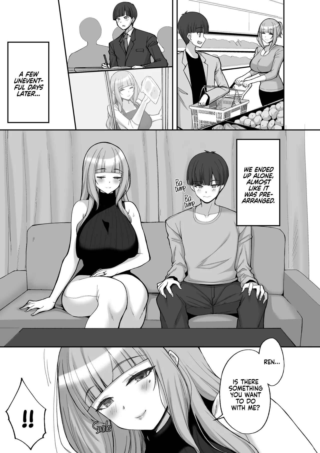 [Labomagi! (Takeda Aranobu)] Hatsukoi no Bakunyuu Tomo Mama ga Yasashiku Sei no Tehodoki o Shitekureru Hanashi | Learning About Sex From My Friend's Mom [English] {2d-market.com} [Decensored] [Digital] image number 8