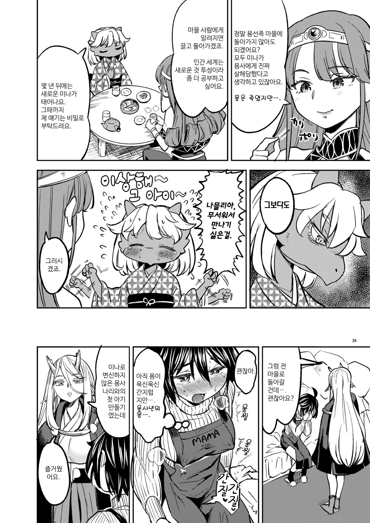 [Nedaore (Ayane)] Onna Yuusha ni Tensei Shitara Mazoku no Tsuma ga 5-nin mo Irurashii 2 | 여자 용사로 전생했더니 마족 아내가 5명이나 있는 것 같아 2. [Korean] [Digital] numero di immagine  35