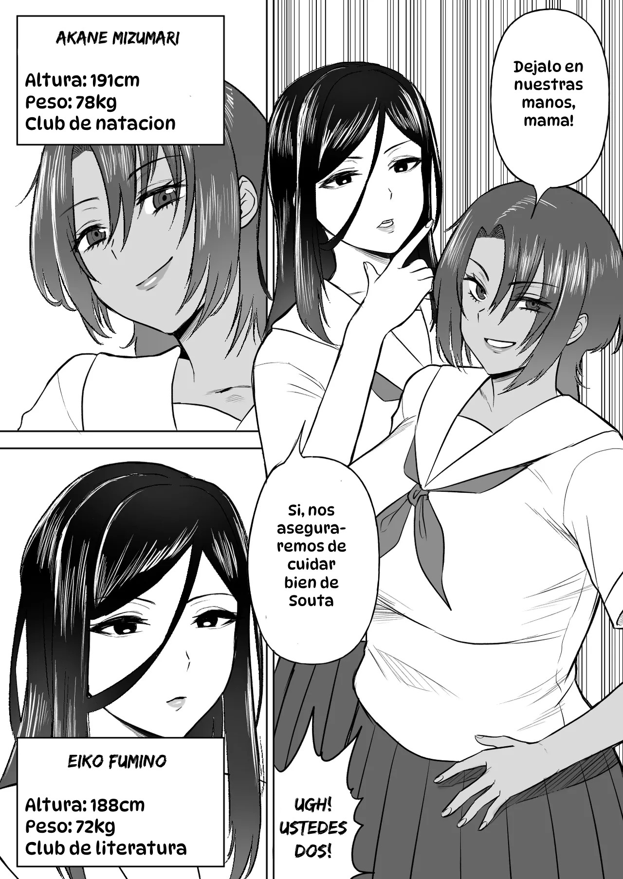 [Ore no Sasakure] Dekai Osananajimi-tachi ni Hasamarete Ase Daku Harem Ecchi｜Atrapado entre Mis Enormes Amigas de la Infancia para Tener Sexo Grupal y Sudoroso [Spanish] [Hta scan] 图片编号 4