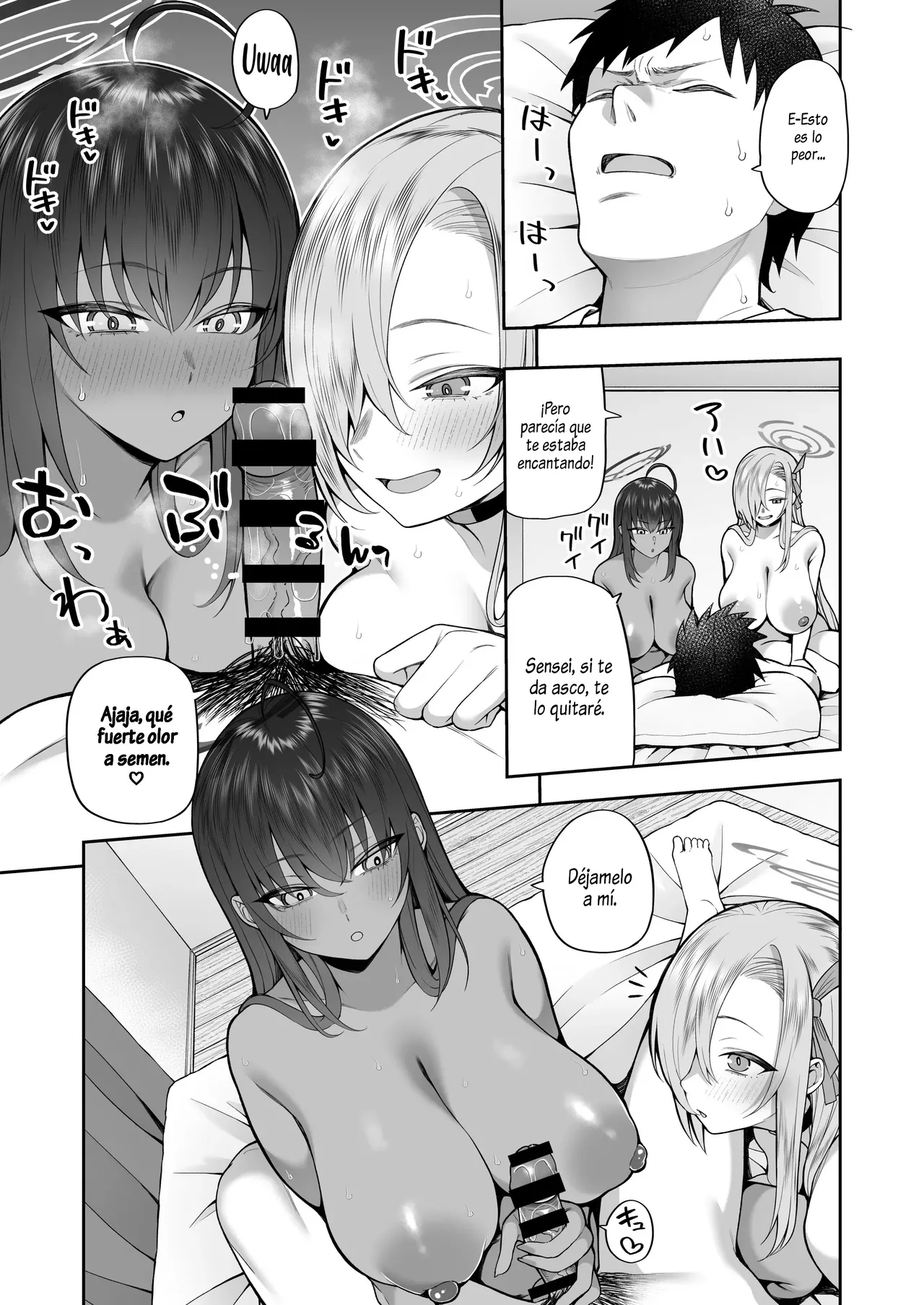 [Marshmallow Balloon (Kayumidome)] Yowami to Musuko o Nigirareta!｜¡Me Descuidé y Aprovecharon para Chantajearme! (Blue Archive) [Spanish] [Al chile no sé Scan] [Digital] 이미지 번호 10