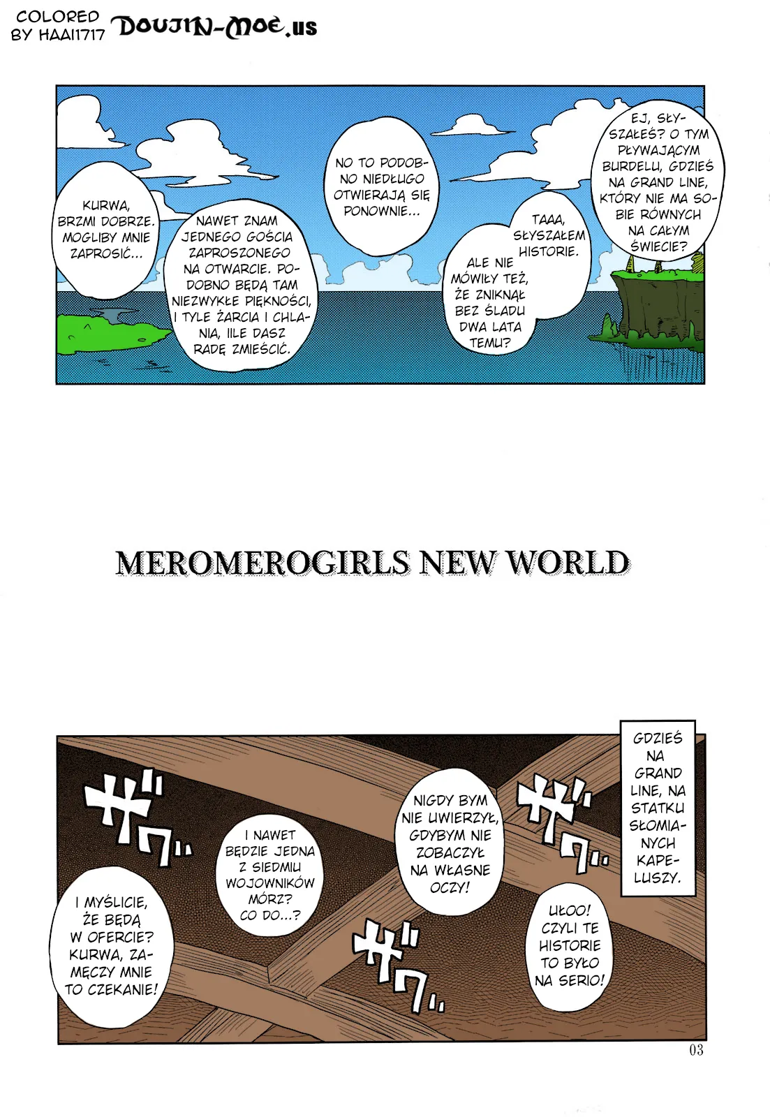 (C81) [Choujikuu Yousai Kachuusha (Denki Shougun)] MEROMERO GIRLS NEW WORLD (One Piece) [Polish] [Decensored] [Colorized] Bildnummer 2