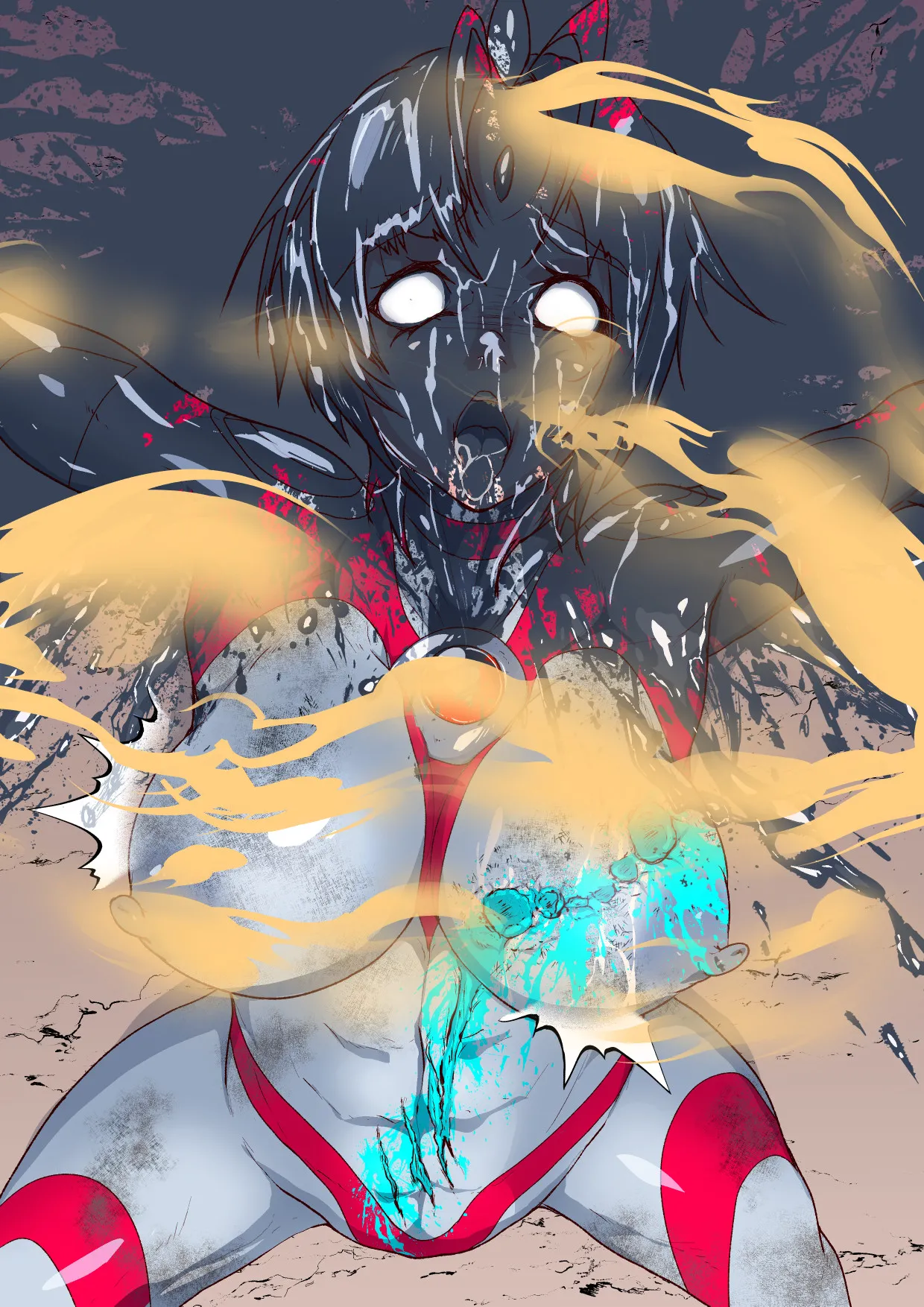 アトラルクスネオン6～汚されたヒロイン!モンスターの分泌液でグチャドロ無様大敗北!泡吹き失神KO巨大ヒロイン!巨大で凛々しいヒロインも負ければでっけぇゴミ箱イキ! 图片编号 17