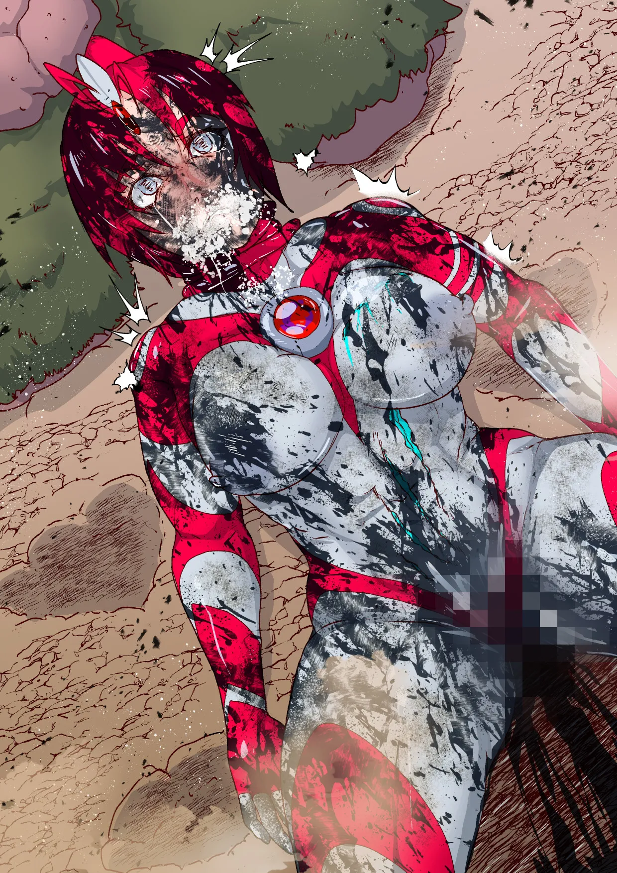 アトラルクスネオン6～汚されたヒロイン!モンスターの分泌液でグチャドロ無様大敗北!泡吹き失神KO巨大ヒロイン!巨大で凛々しいヒロインも負ければでっけぇゴミ箱イキ! 图片编号 21