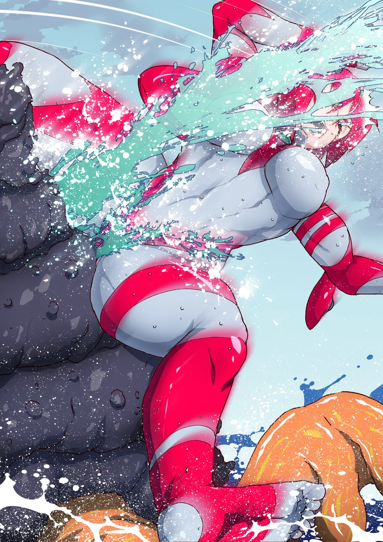 アトラルクスネオン6～汚されたヒロイン!モンスターの分泌液でグチャドロ無様大敗北!泡吹き失神KO巨大ヒロイン!巨大で凛々しいヒロインも負ければでっけぇゴミ箱イキ! 图片编号 27