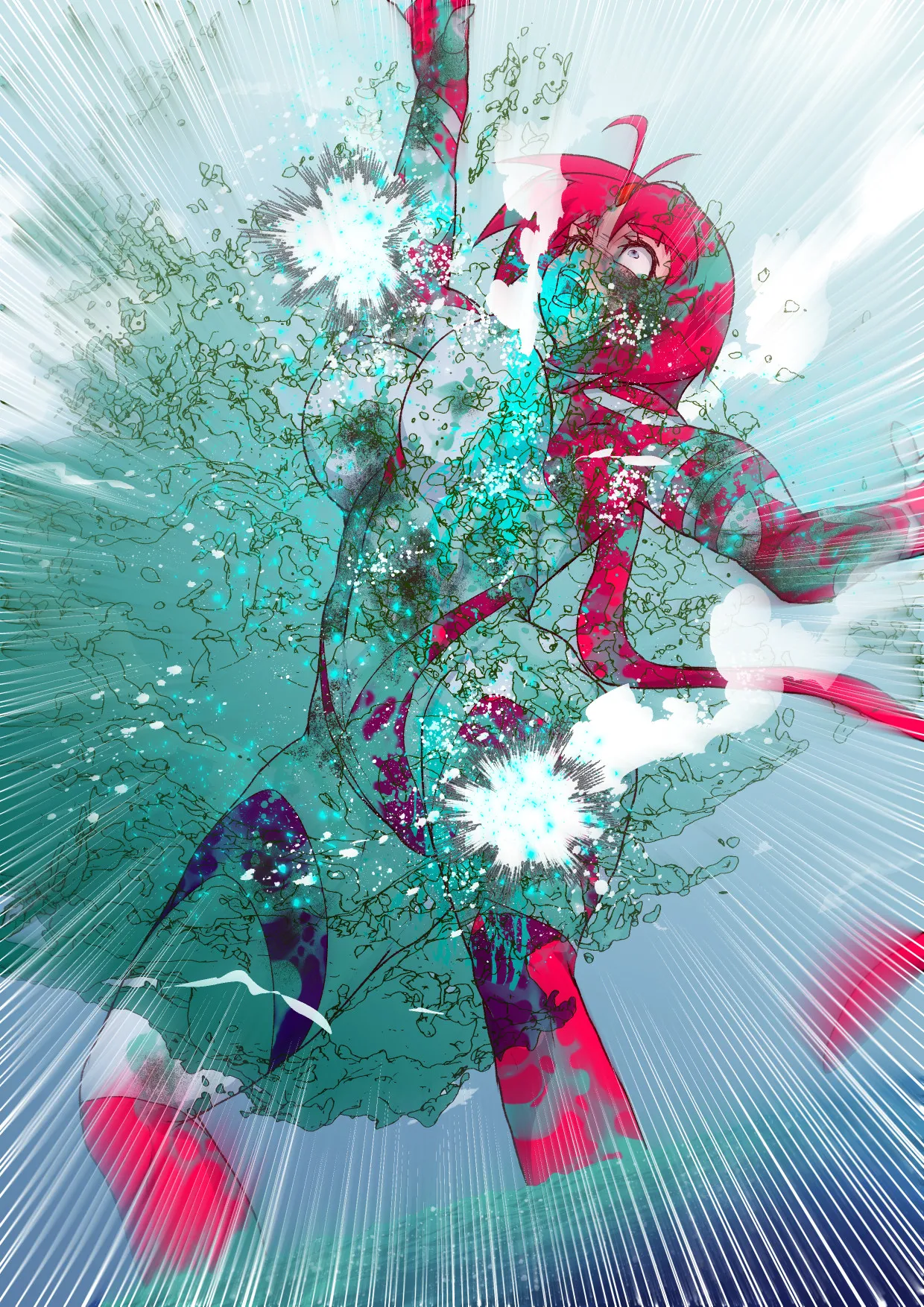 アトラルクスネオン6～汚されたヒロイン!モンスターの分泌液でグチャドロ無様大敗北!泡吹き失神KO巨大ヒロイン!巨大で凛々しいヒロインも負ければでっけぇゴミ箱イキ! 图片编号 32