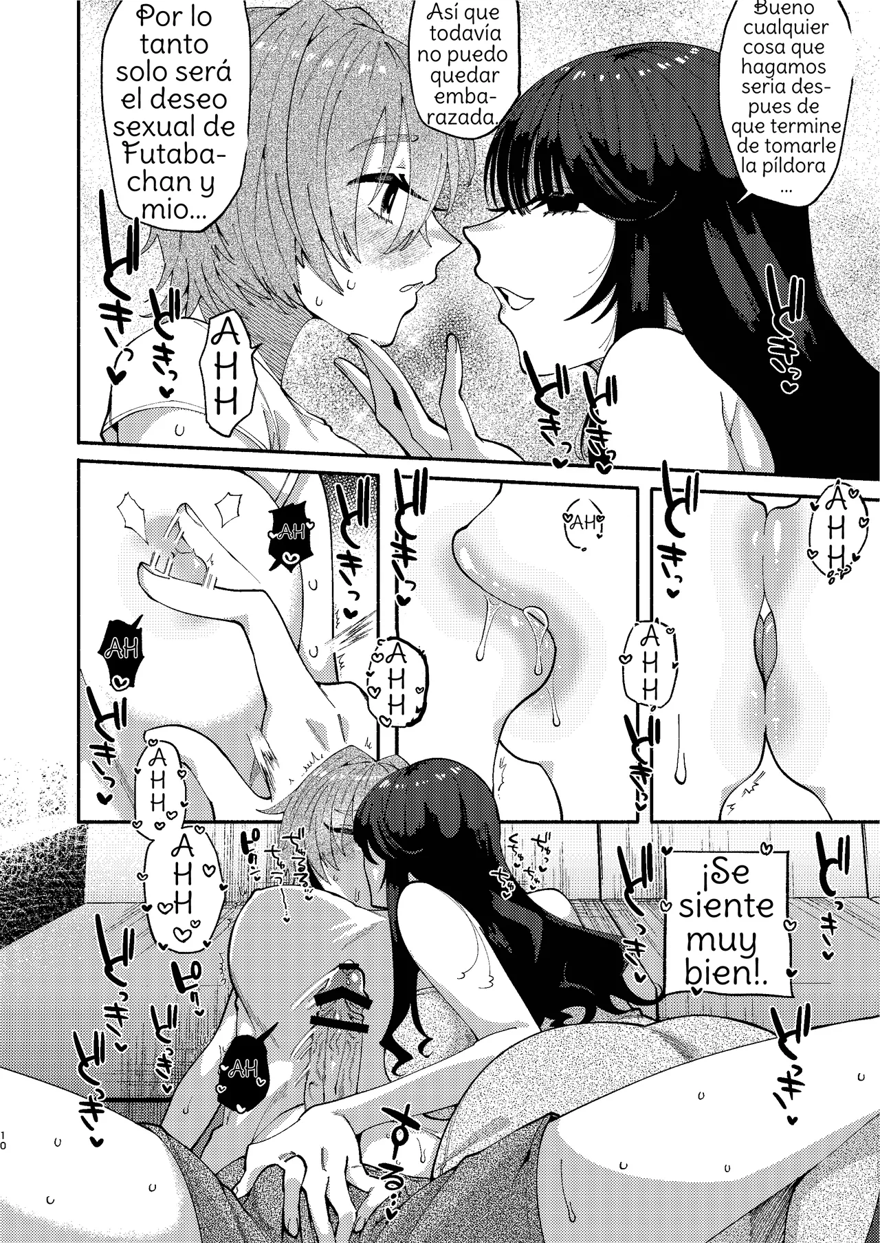 [Hidarimigi (Nitouhen)] Futanari Musume wa Do-Eroi Onee-san to Honki Koubi de Ikimakurimashita [Spanish] [Amaterasu] image number 10