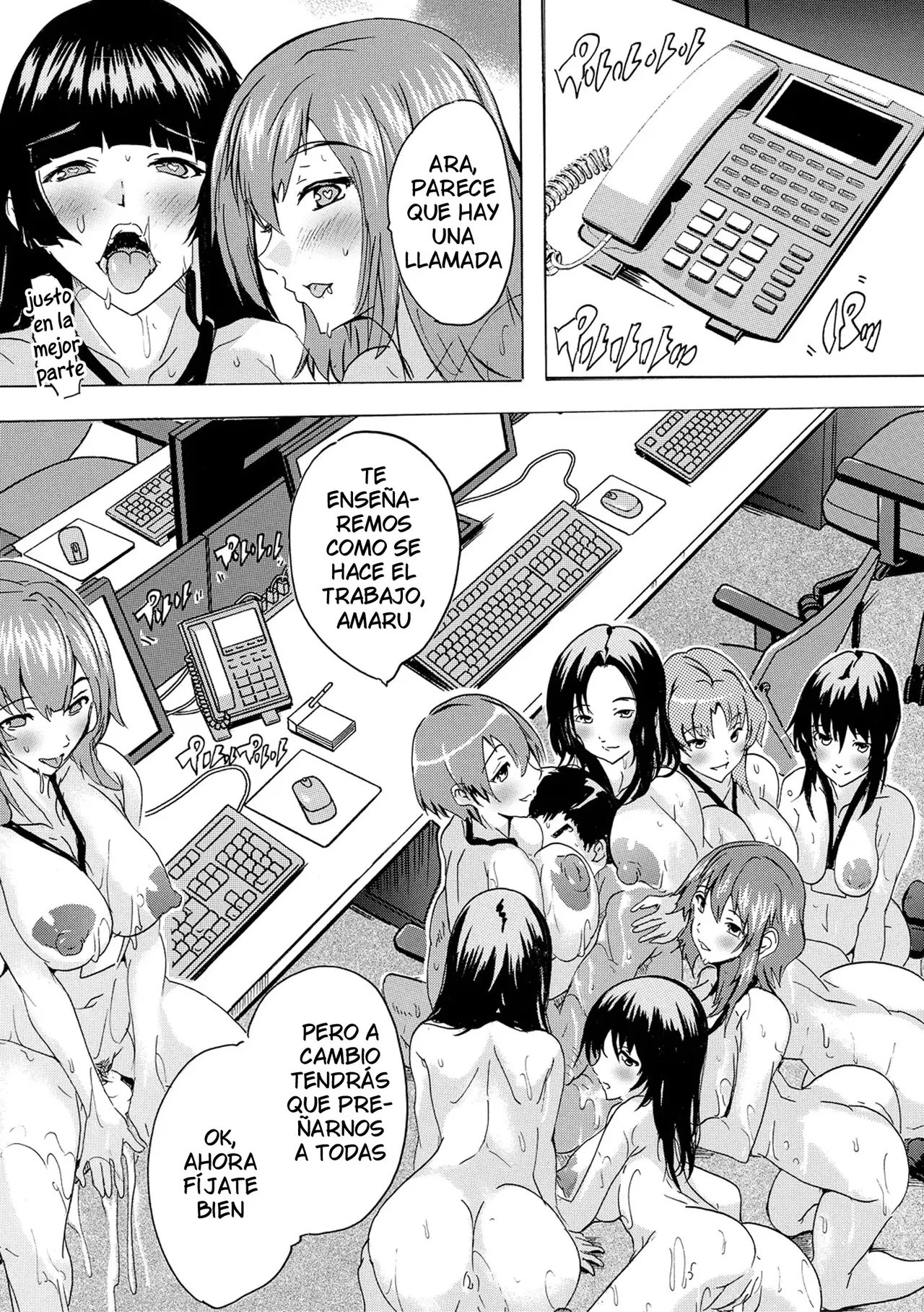 [Natsuka Q-ya] Saiin! Zenra Kaisha (Chap. 1) | Afrodisiaco! La Empresa Nudista (Cap. 1) [Spanish] [Digital] [Harenchi no Fansub] image number 21