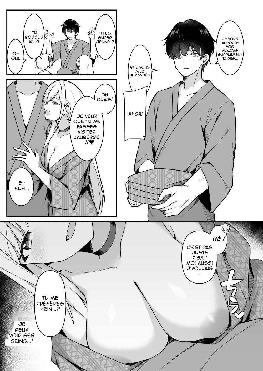 [HeartBreak (Itose Ikuto) ] Shuugaku Ryokou de Onsen Ryokan ni Kita Gal, Nakai no Dekachinpo de Wakarase Zecchou | En voyage scolaire à l’auberge, des amies rencontrent un puceau à gros bite [French] [Shiru10] numero di immagine  7