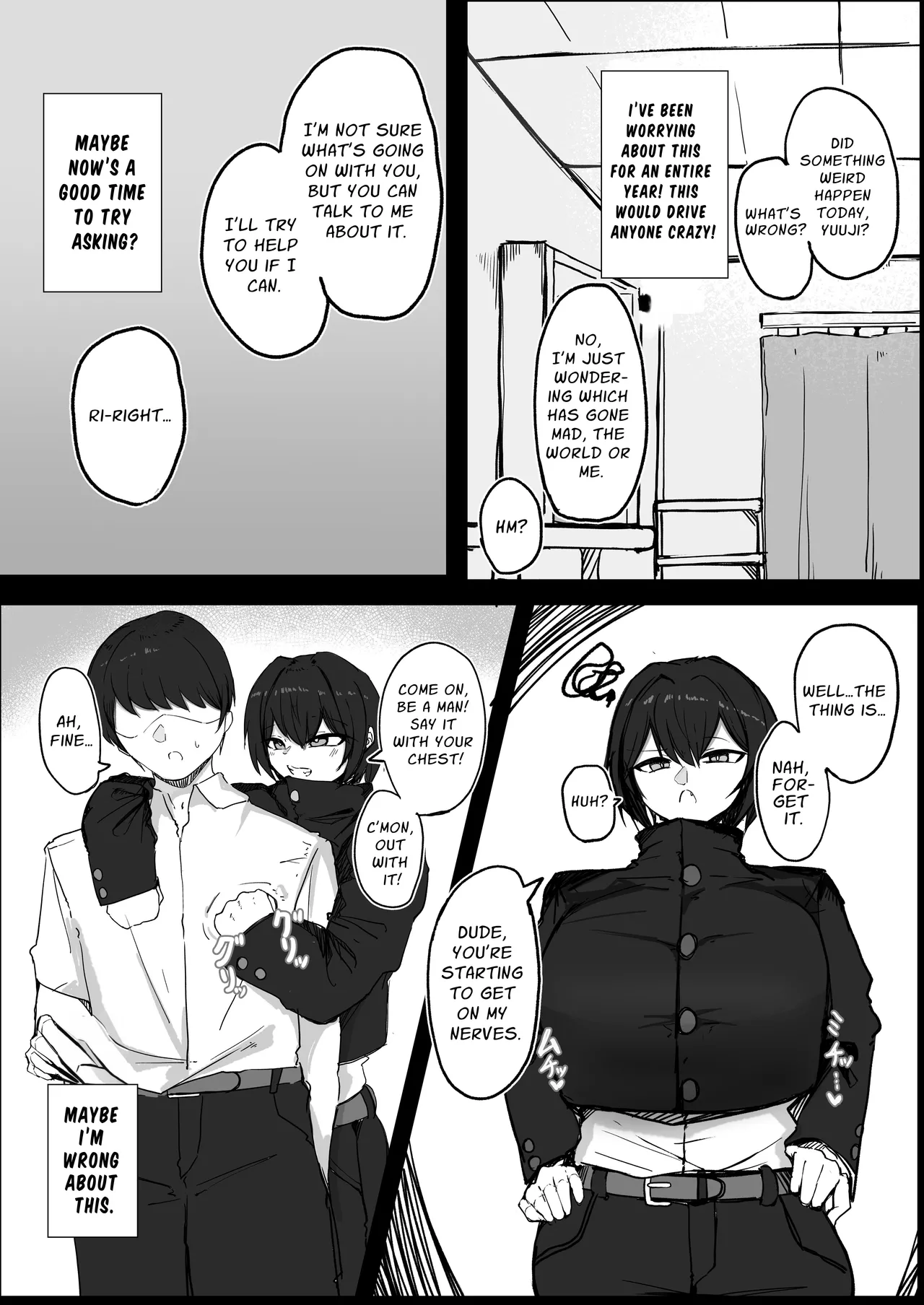 [Aoi Hoshi ni Umareta Dark Angel (Sabajiba Gonhachirou)] Danshiryou no Aibeya wa H no Toki Dosukebe ni Naru Bakunyuu Dansou Joshi | Busty Crossdressing Woman gets Horny for Sex in the Shared Room of a Male Dormitory [English] [JIGECCHI] image number 5