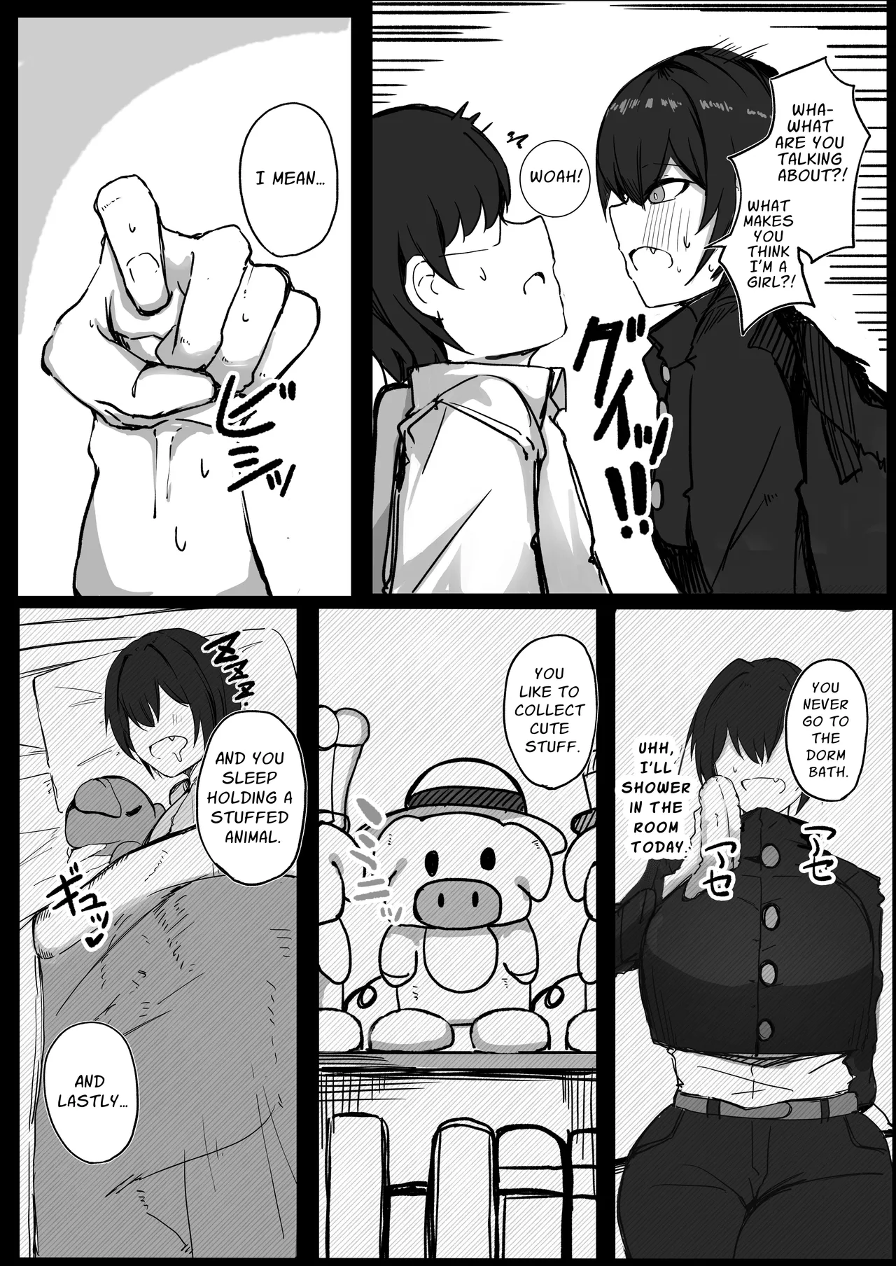 [Aoi Hoshi ni Umareta Dark Angel (Sabajiba Gonhachirou)] Danshiryou no Aibeya wa H no Toki Dosukebe ni Naru Bakunyuu Dansou Joshi | Busty Crossdressing Woman gets Horny for Sex in the Shared Room of a Male Dormitory [English] [JIGECCHI] image number 7