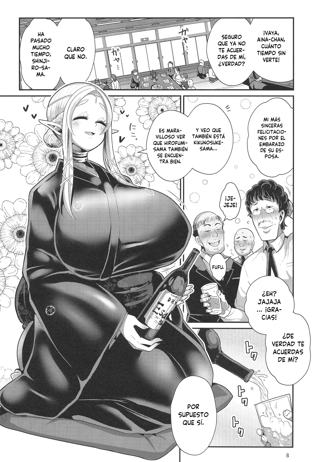 [Shinshunshantonshou (Bukatsu)] H Seidorei Elf no Souzoku Mondai ni Tsuite 2 ~ Sougi-hen [Spanish] [MandaloAsiNoma] [Digital] [Incomplete] image number 9