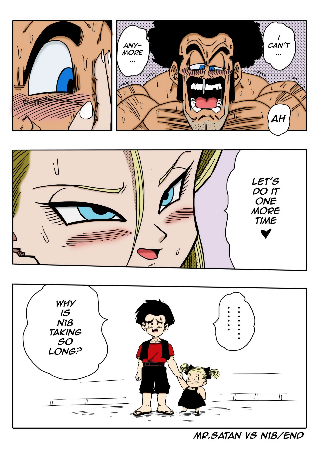 [Yamamoto] Mr. Satan vs Android 18 (Dragon Ball Z) [English] [Decensored] [Colored] image number 14