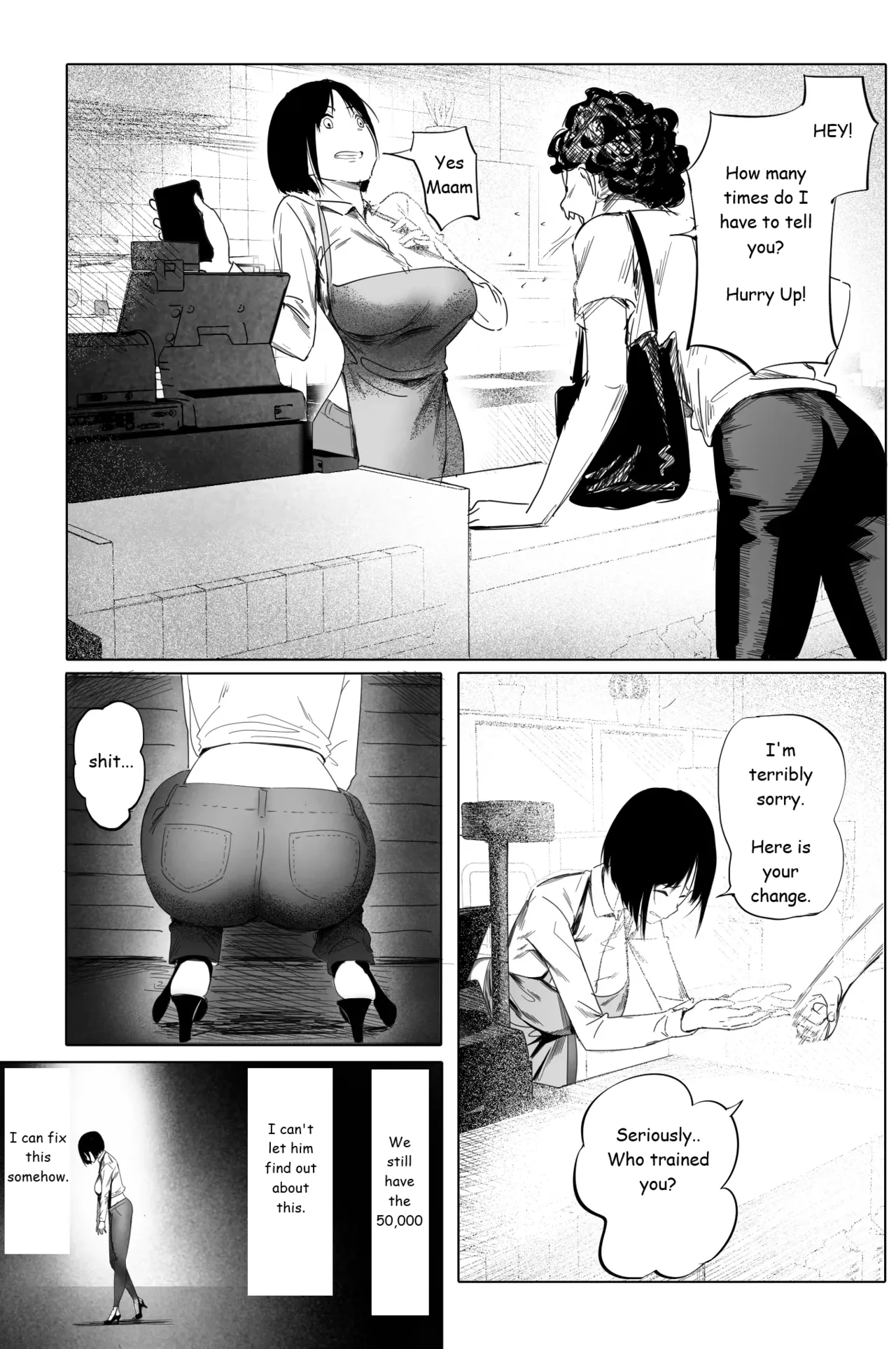 [hente] Sakkin Zuke no Hitozuma -Kimura Mina to Kimodebu Oyaji no Ooya- 1 & 2 [English] image number 7