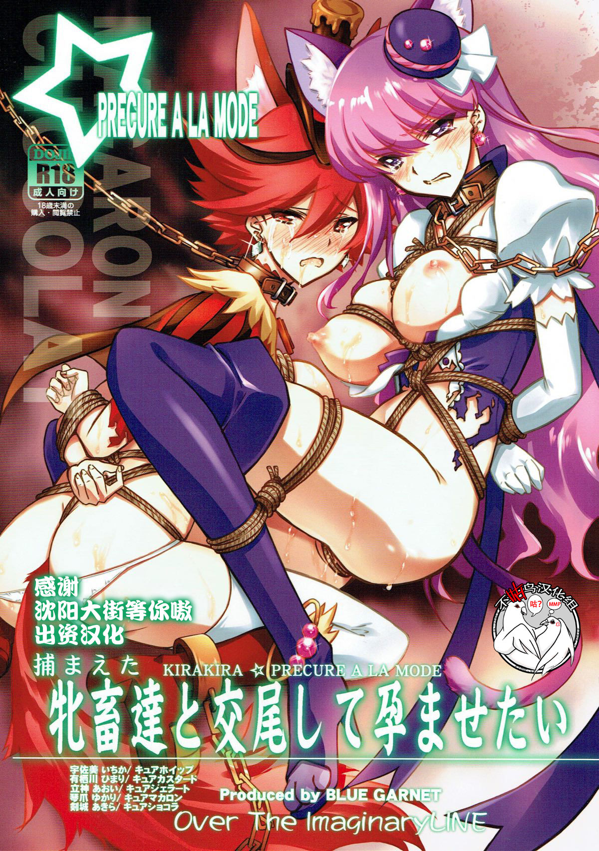 (C92) [Blue Garnet (Serizawa Katsumi)] Tsukamaeta Mechiku Tachi to Koubi Shite Haramasetai (Kirakira PreCure a la Mode) [Chinese] [不咕鸟汉化组] 画像番号 1