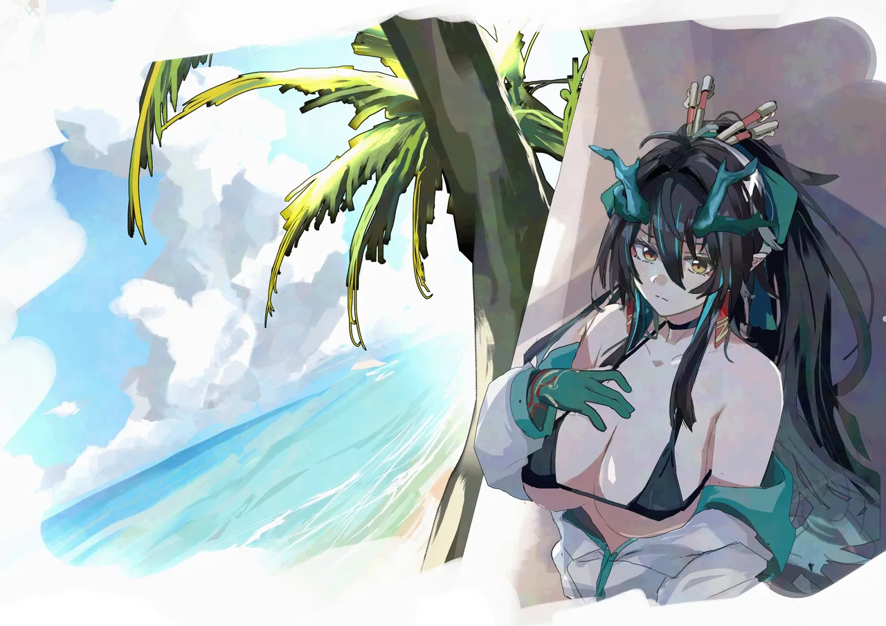 [Shirubeyu(Yubeshiru)] ‌shii to Mizugiecchisuru Hon丨和泳装的夕涩涩的本 (Arknights) [Chinese] [角都九阳个人汉化] 画像番号 1