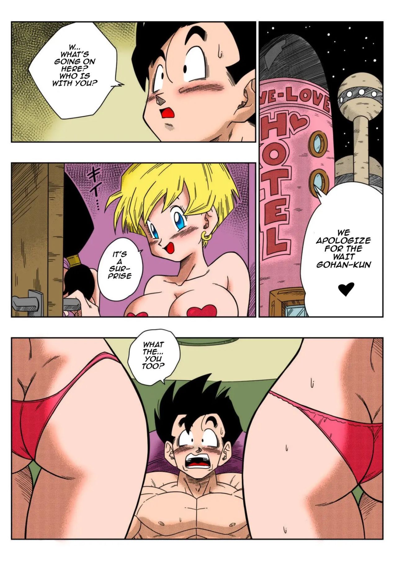 [Yamamoto] LOVE TRIANGLE Z PART 2 - Takusan Ecchi Shichaou! | LOVE TRIANGLE Z PART 2 - Let's Have Lots of Sex! (Dragon Ball Z) [English] [Colorized] 4eme image