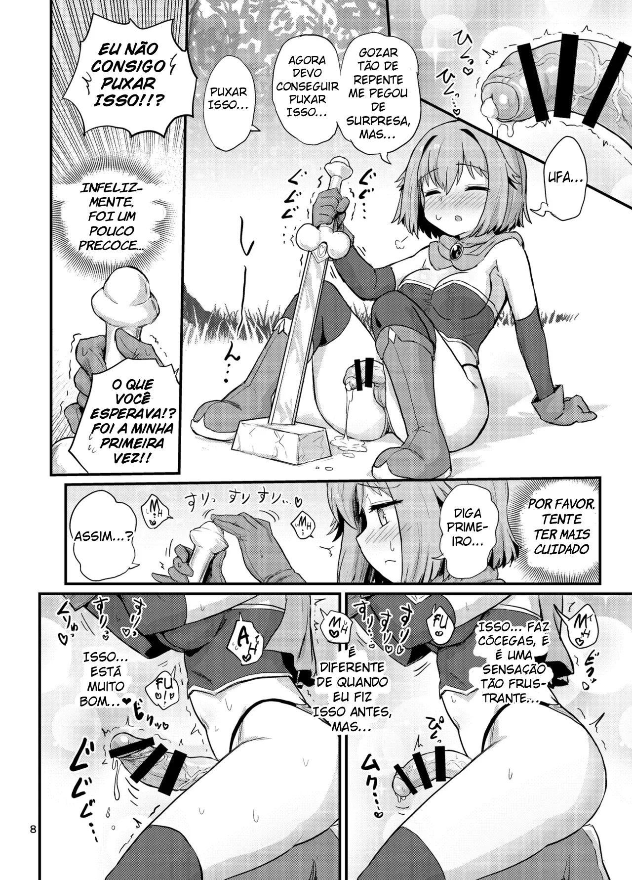 [Konnyaku Nabe (Magifuro Konnyaku)] Nuke! Sentei no Futanari Seiken [Portuguese-BR] [Digital] 图片编号 7