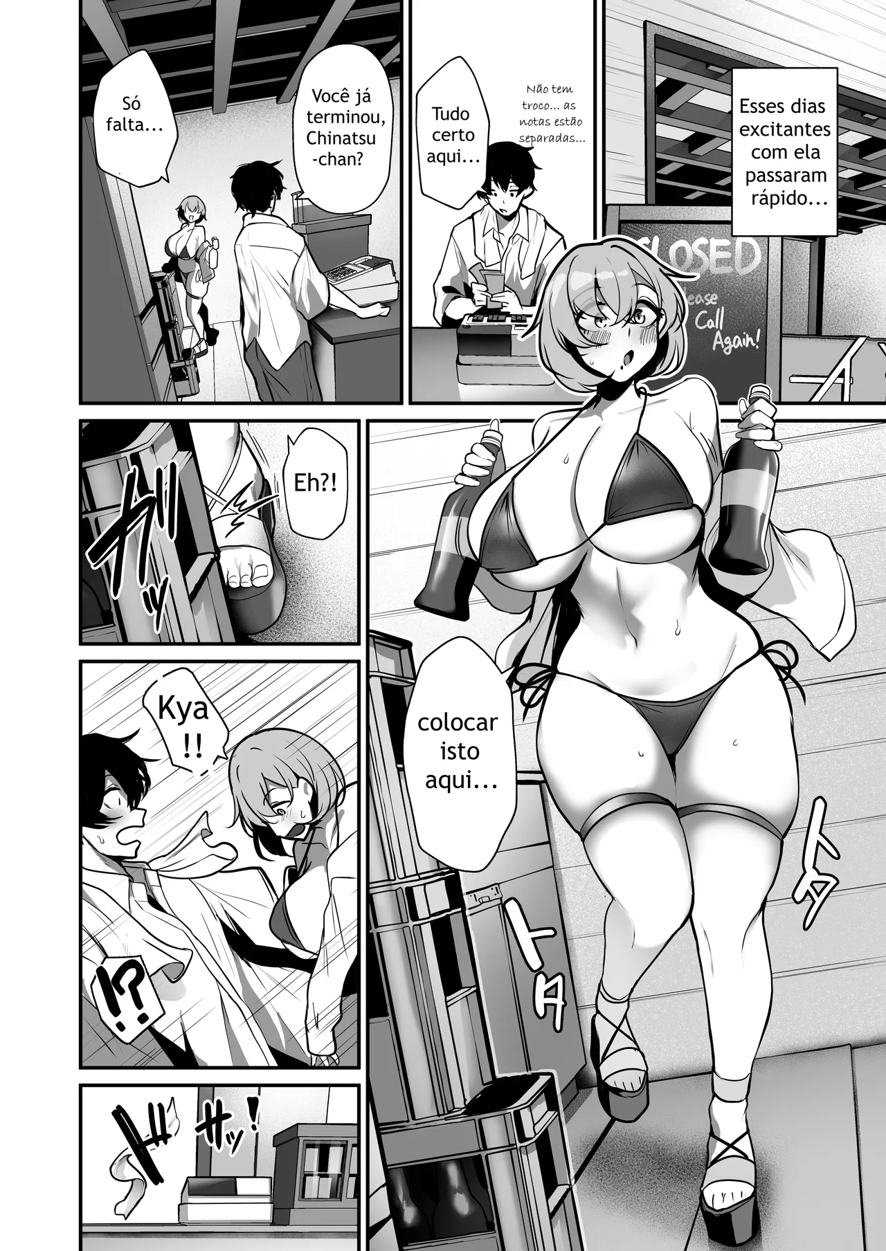 [Sakyu Syogkun (Ksyum)] Seiyoku Tamatta Umi no Ie no Kyonyuu Bikini Gal to Ecchi shimakutta Hanashi [Digital] [Portuguese-BR] image number 7